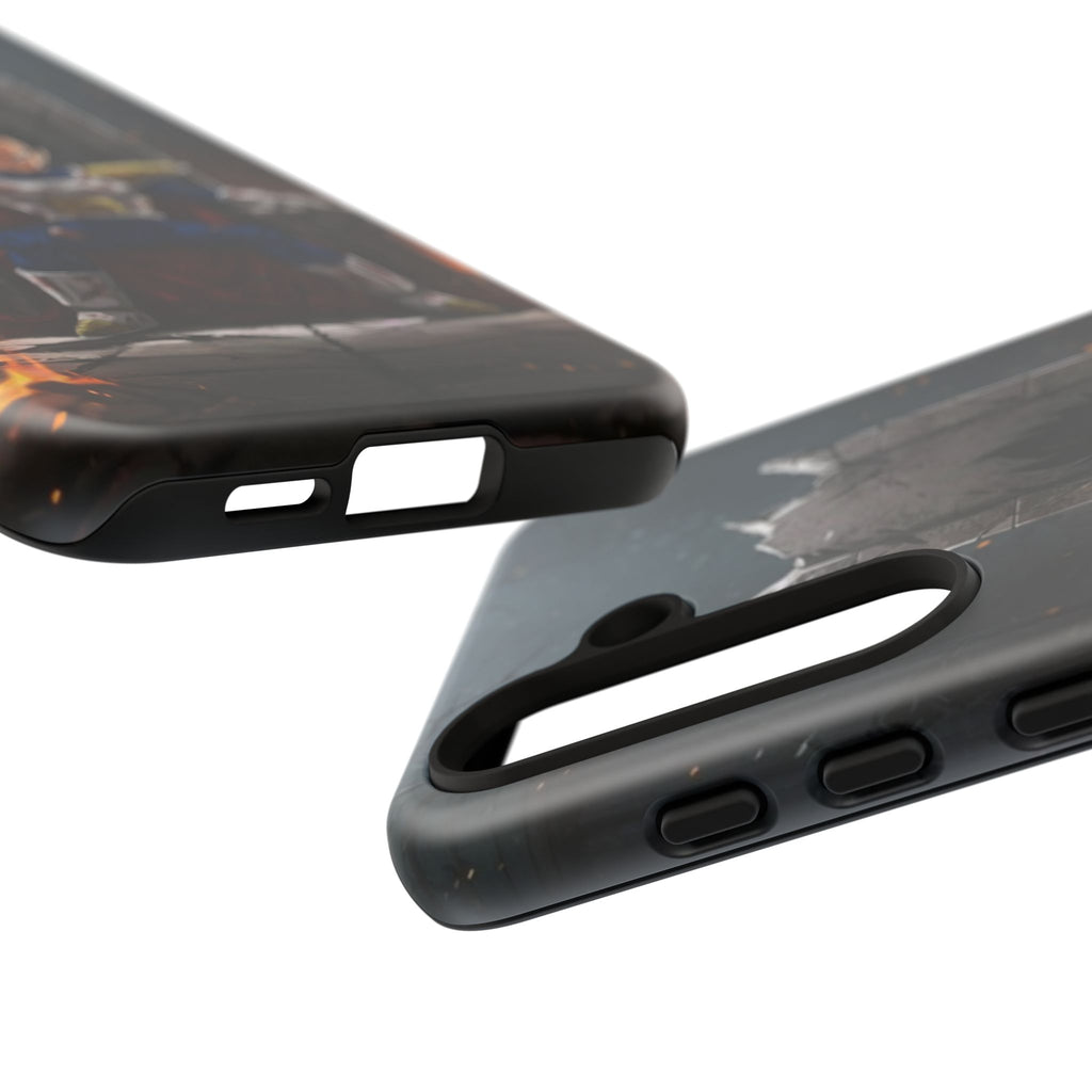 Vegeta on Throne DBZ Theme Tough Cases for iPhones, Samsung, and Pixel