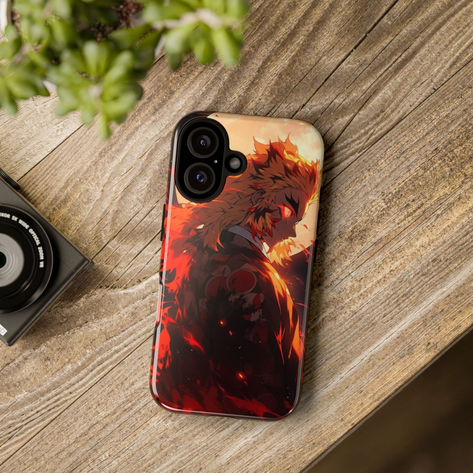 Demon Sl;ayer Rengoku Anime Phone Case, Tough Cases for iPhones, Samsung, and Pixel