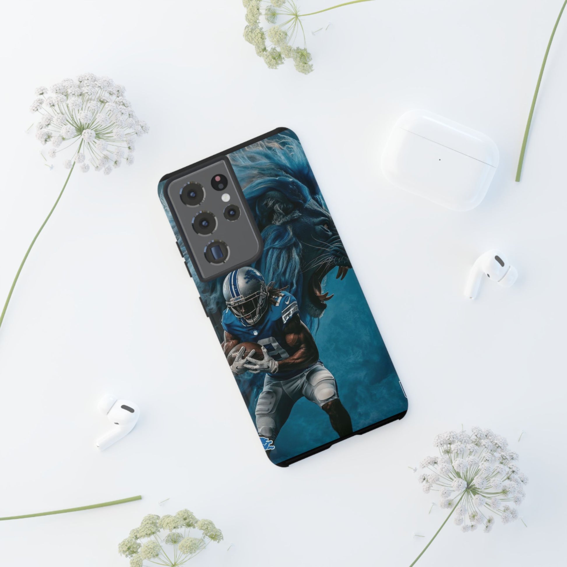 Detroit Lions Player Football Phone Case, Tough Cases for iPhones, Samsung, and Pixel