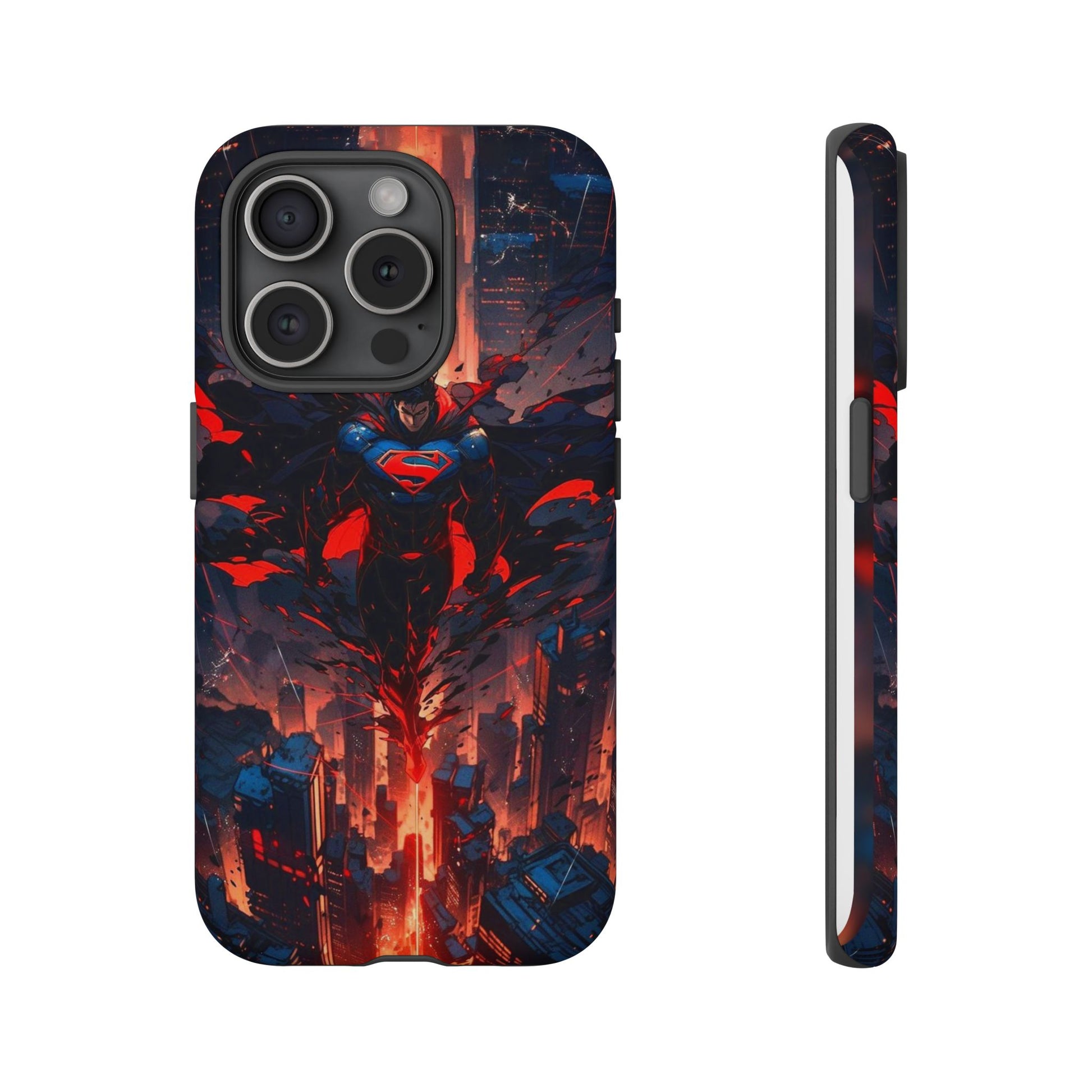 Anime Superman Tough Cases for iPhones, Samsung, and Pixel
