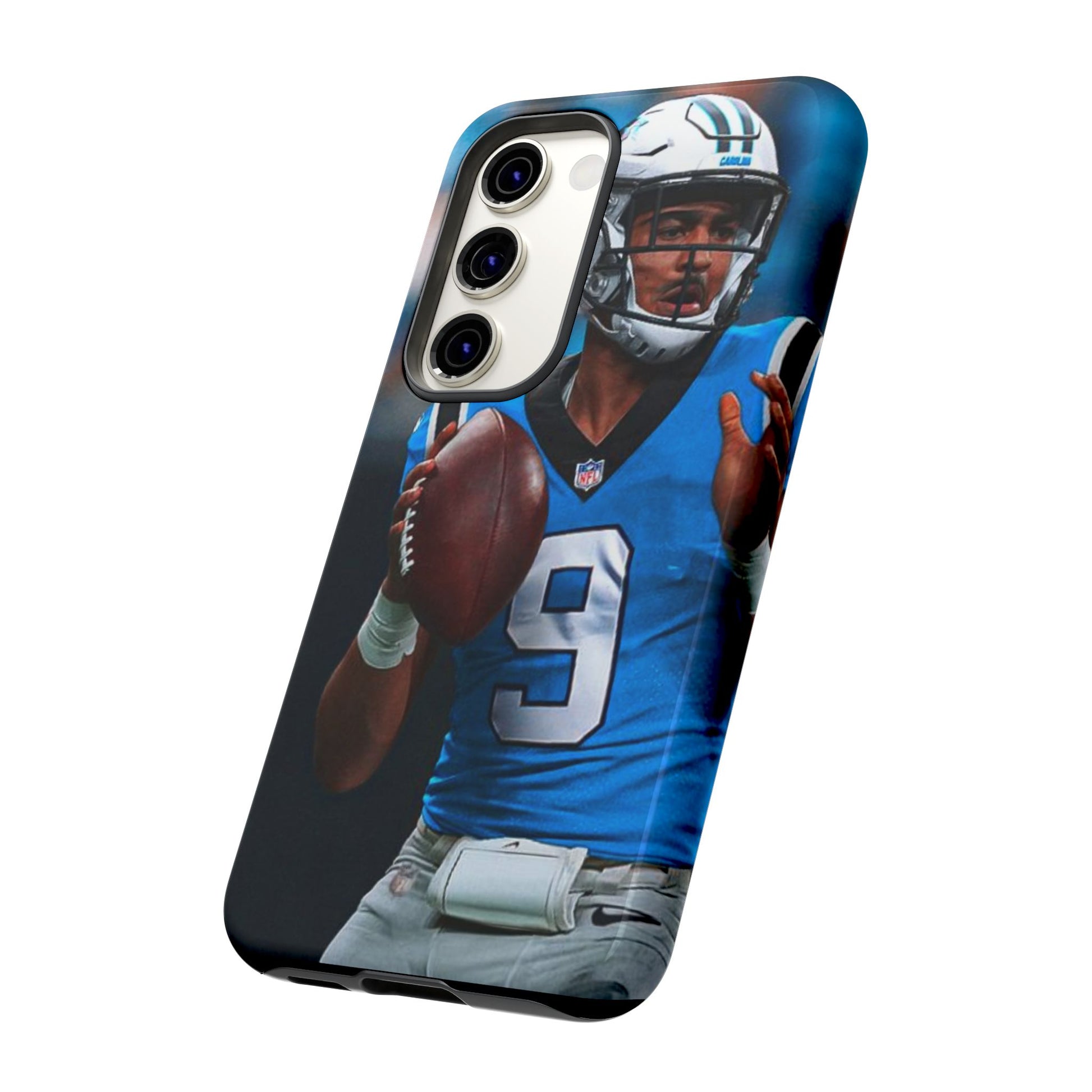 Carolina Panthers Bryce Young Football Tough Cases for iPhones, Samsung, and Pixel