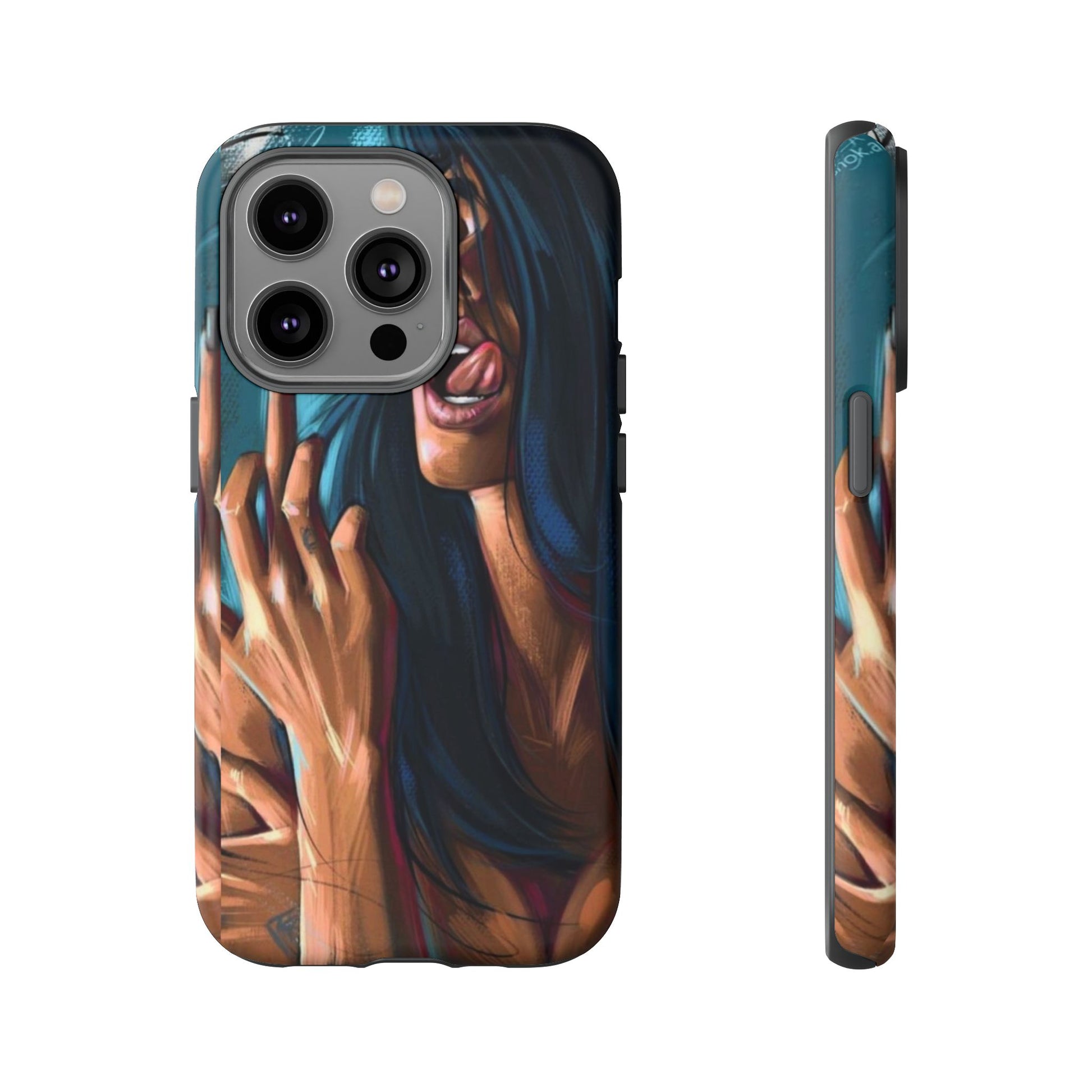 Tough Girl Theme Urban Design Cases for iPhones, Samsung, and Pixel