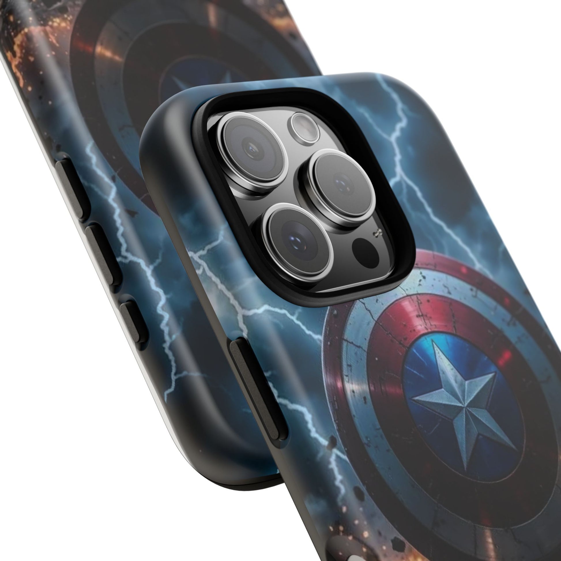 Captain America Shield Tough Cases for iPhones, Samsung, and Pixel