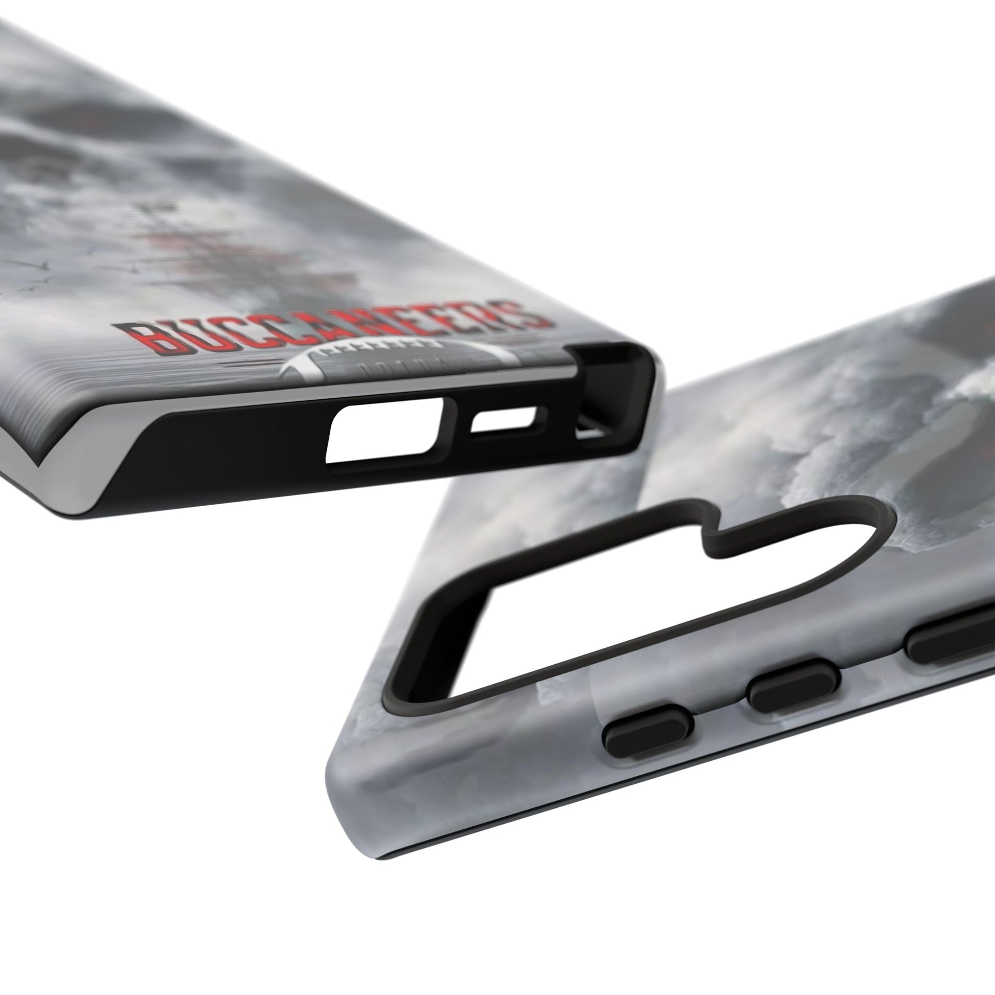 Skull Pirate Ship Football Buccaneers Tough Cases for iPhones, Samsung, and Pixel