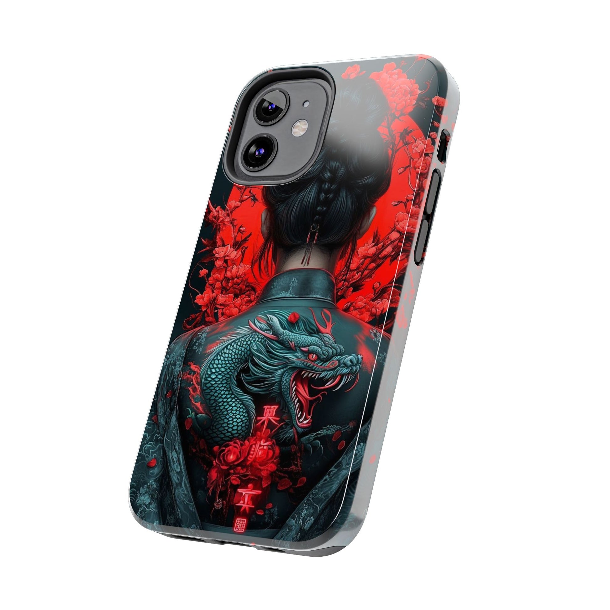 Dragon Geisha Japanese Design Phone Cases for iPhone & Samsung Galaxy Phones