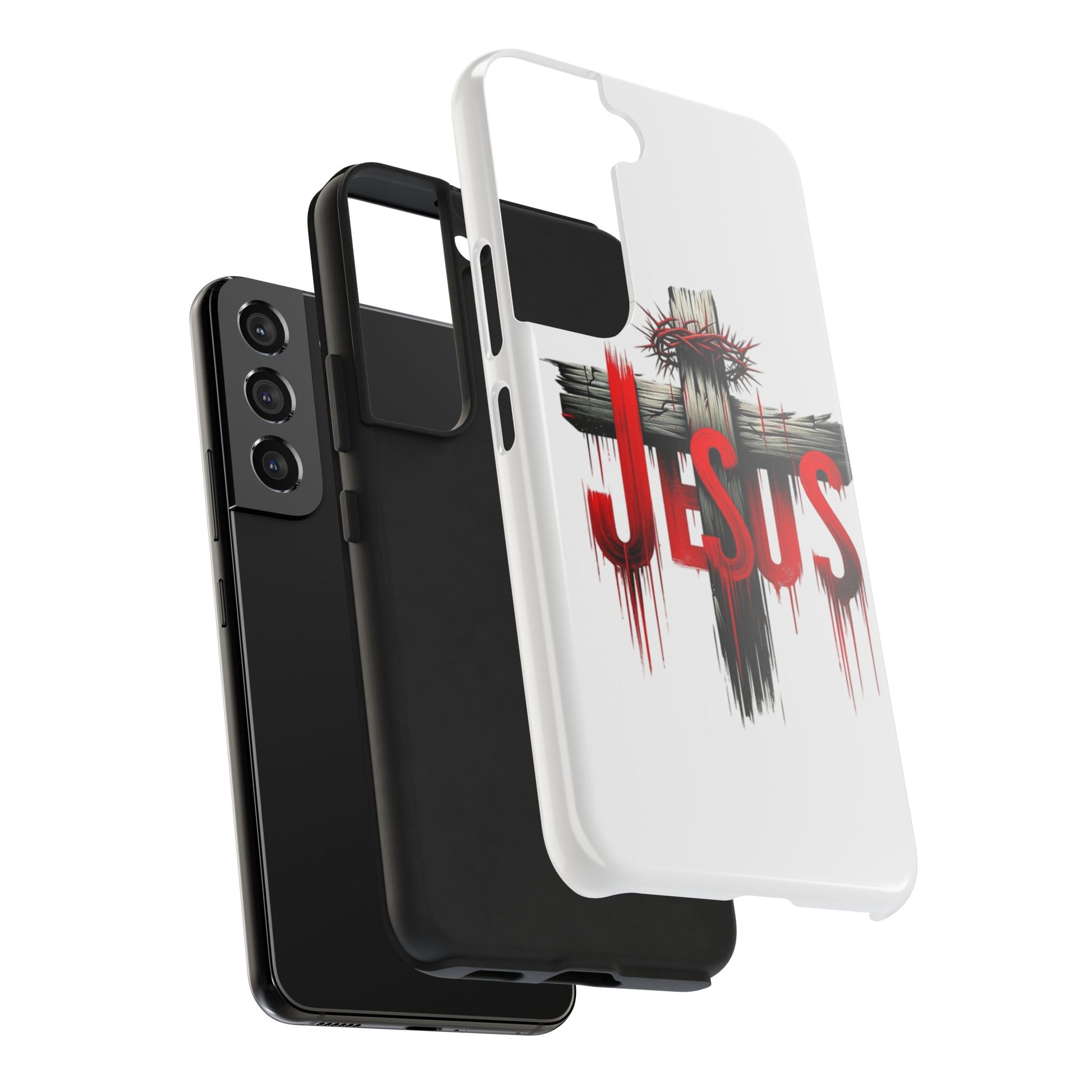Jesus Cross and Crown Christian Theme Phone Cases for iPhones & Samsung Phones