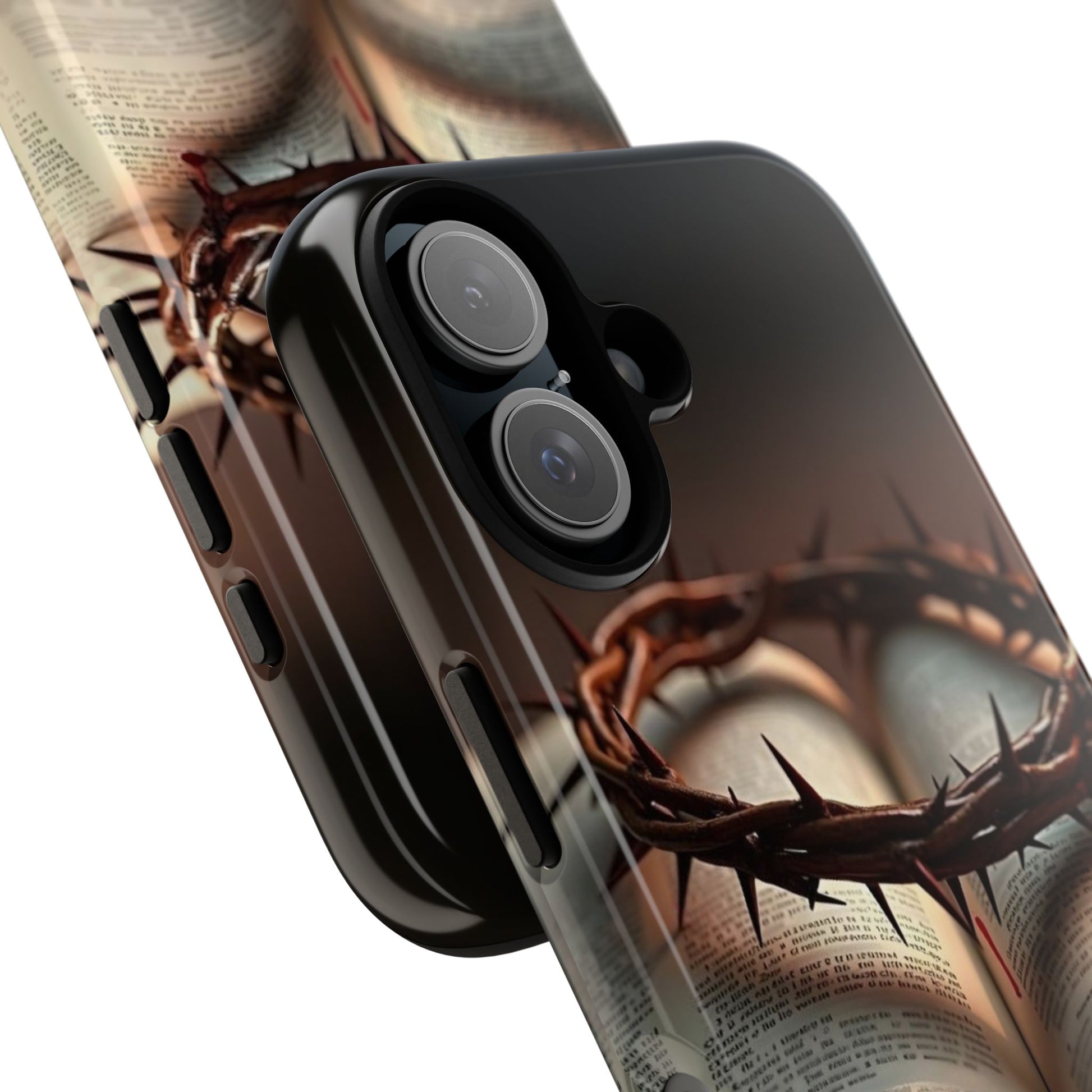 Crown of Thorns and Bible Christian Tough Cases for iPhones, Samsung, and Pixel