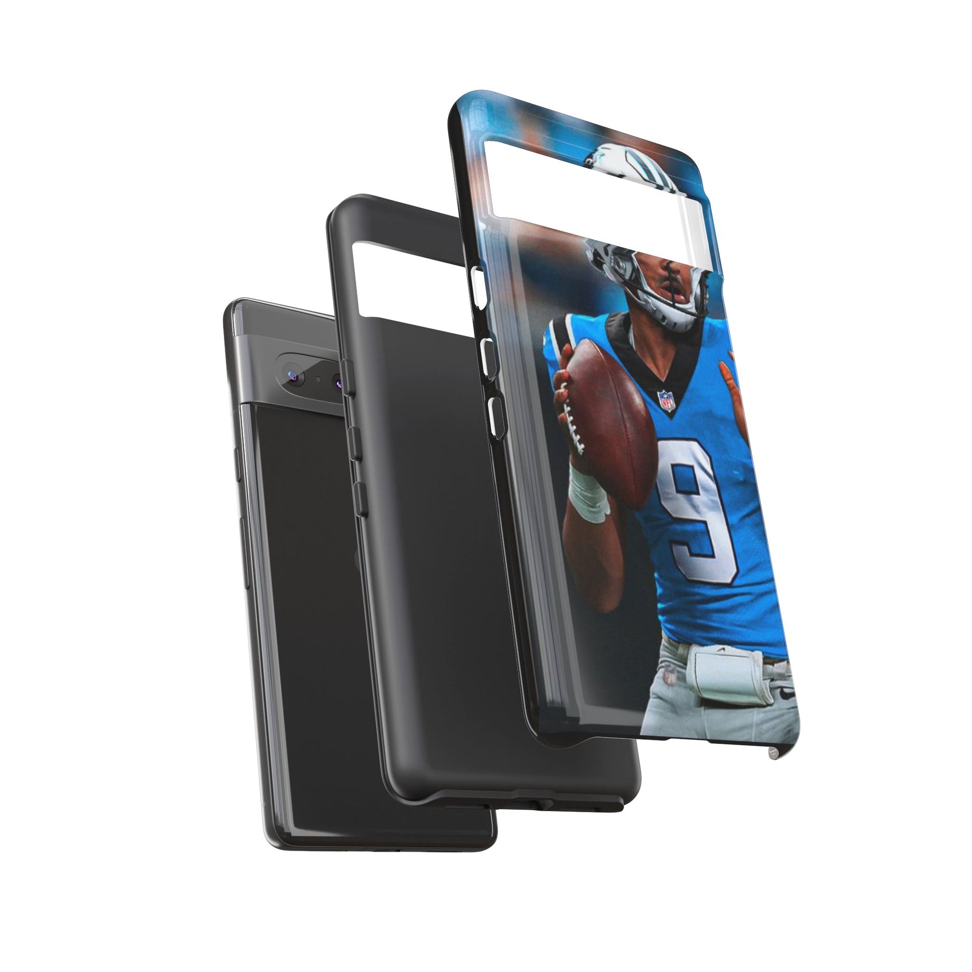 Carolina Panthers Bryce Young Football Tough Cases for iPhones, Samsung, and Pixel
