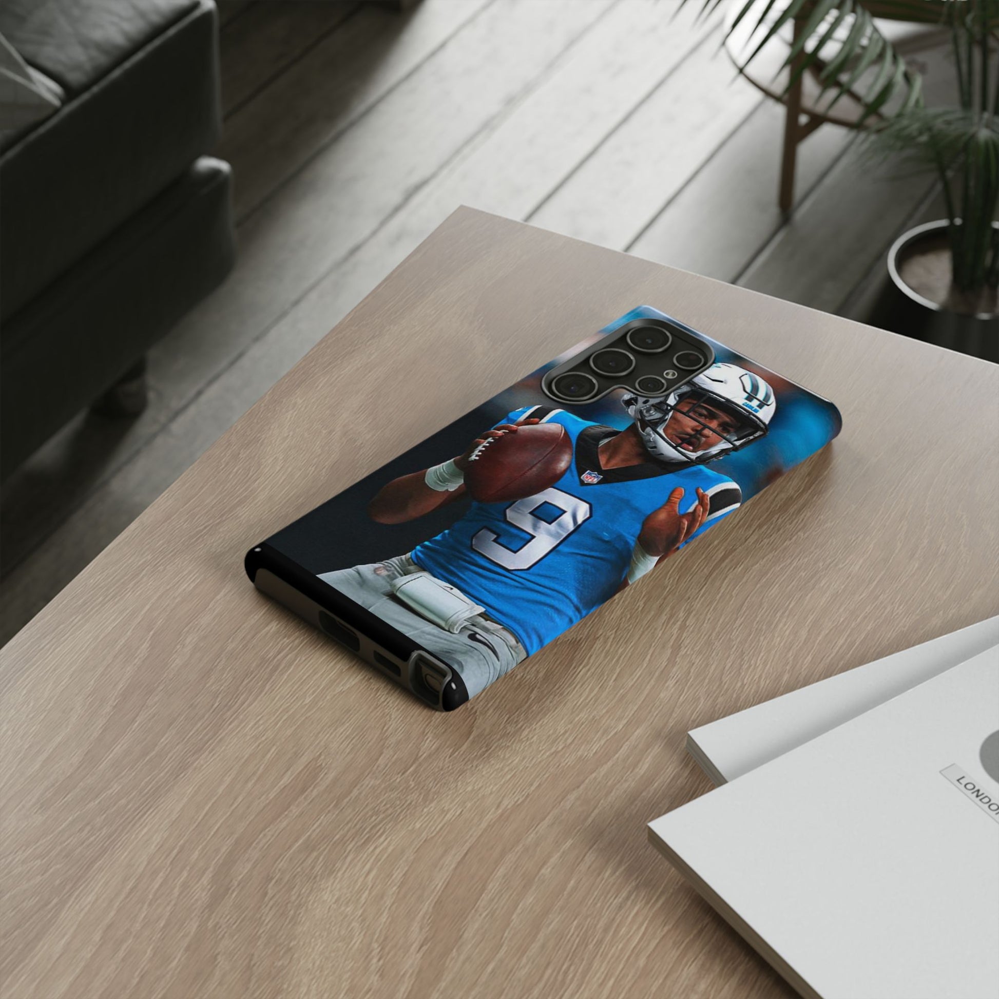 Carolina Panthers Bryce Young Football Tough Cases for iPhones, Samsung, and Pixel