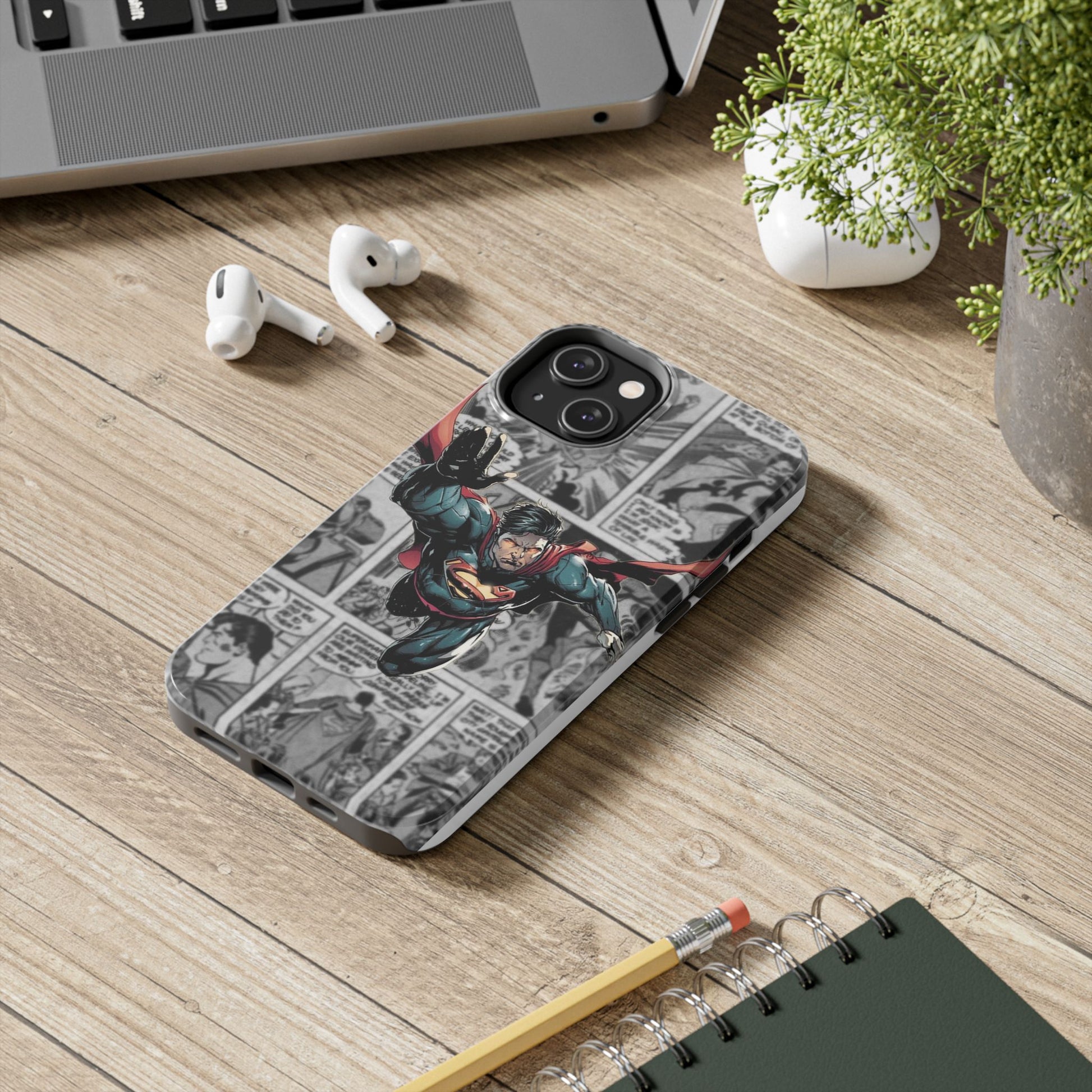 Superman Comic Book Page Theme Phone Cases for Iphones & Samsung Phones
