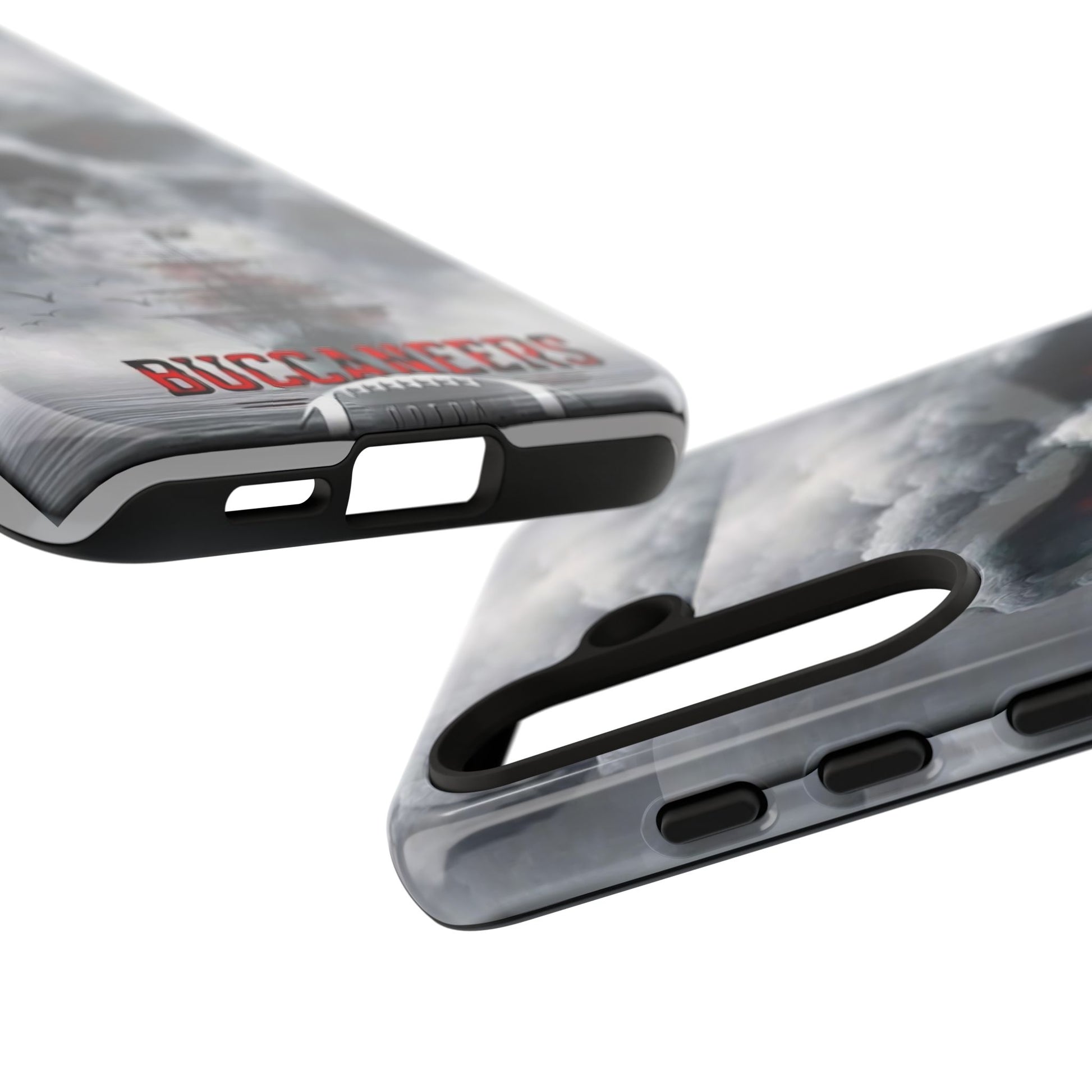 Skull Pirate Ship Football Buccaneers Tough Cases for iPhones, Samsung, and Pixel
