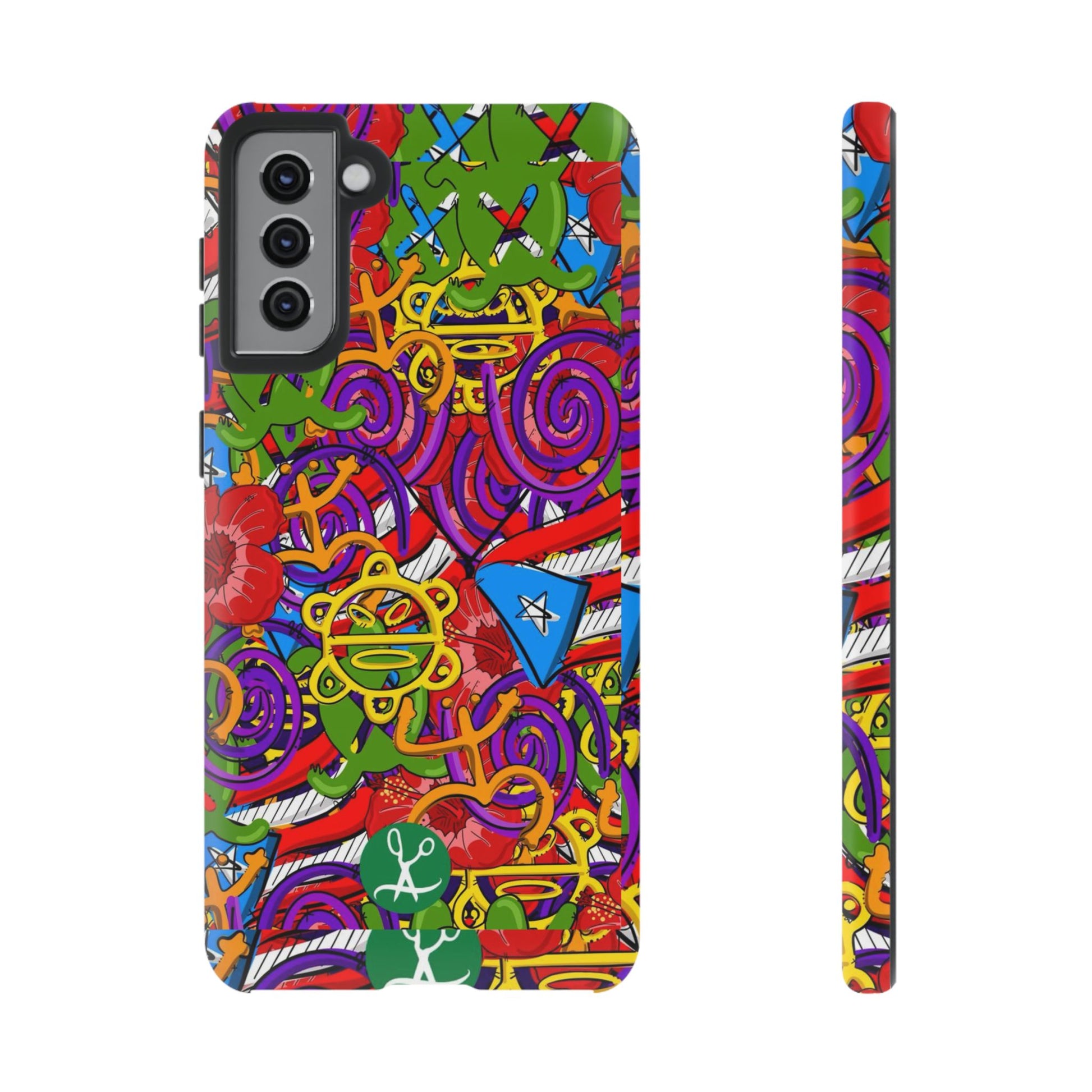 Puerto Rico Taino Tribal Art Tough Cases for iPhones, Samsung, and Pixel