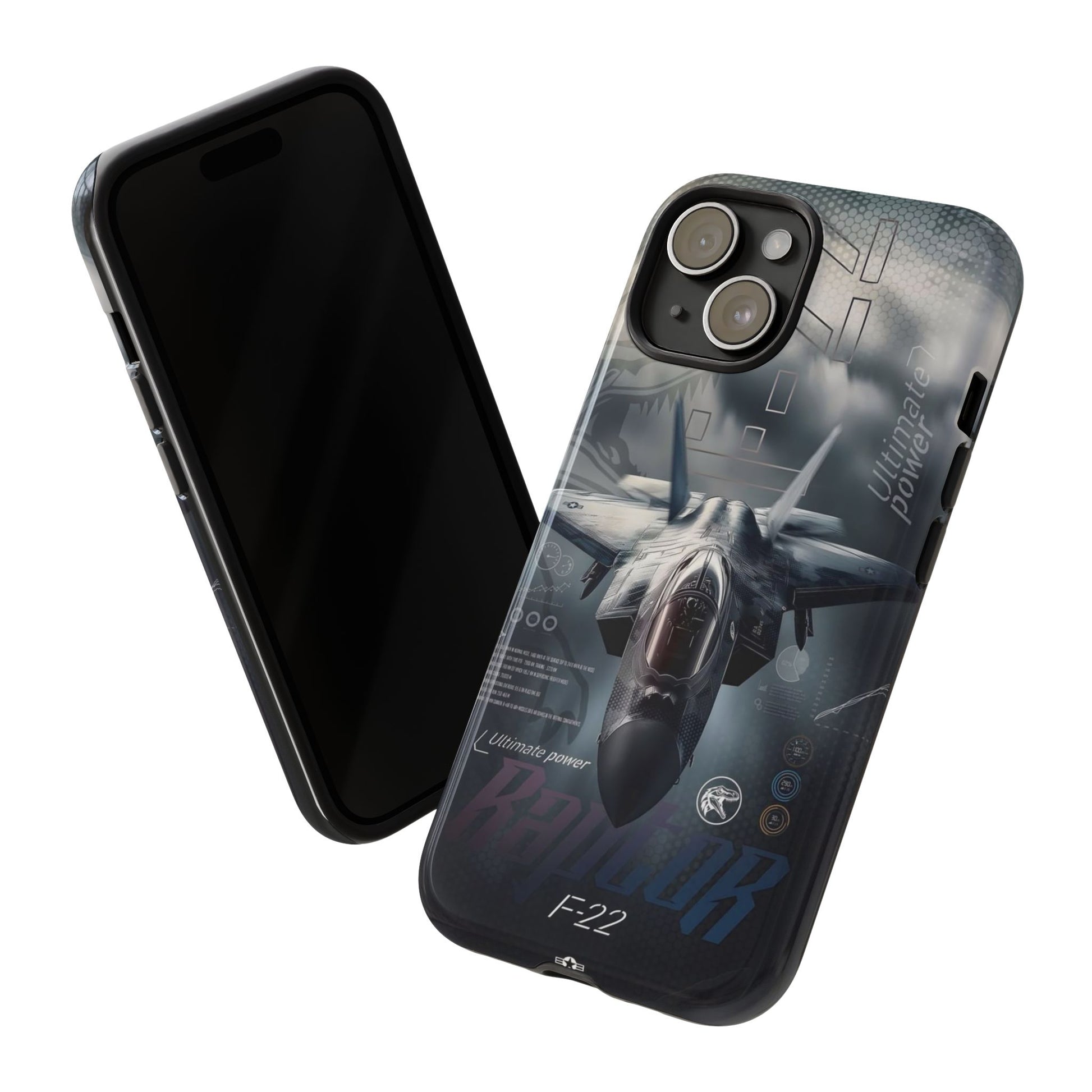 F-22 Raptor Fighter Jet Tough Cases for iPhones, Samsung, and Pixel