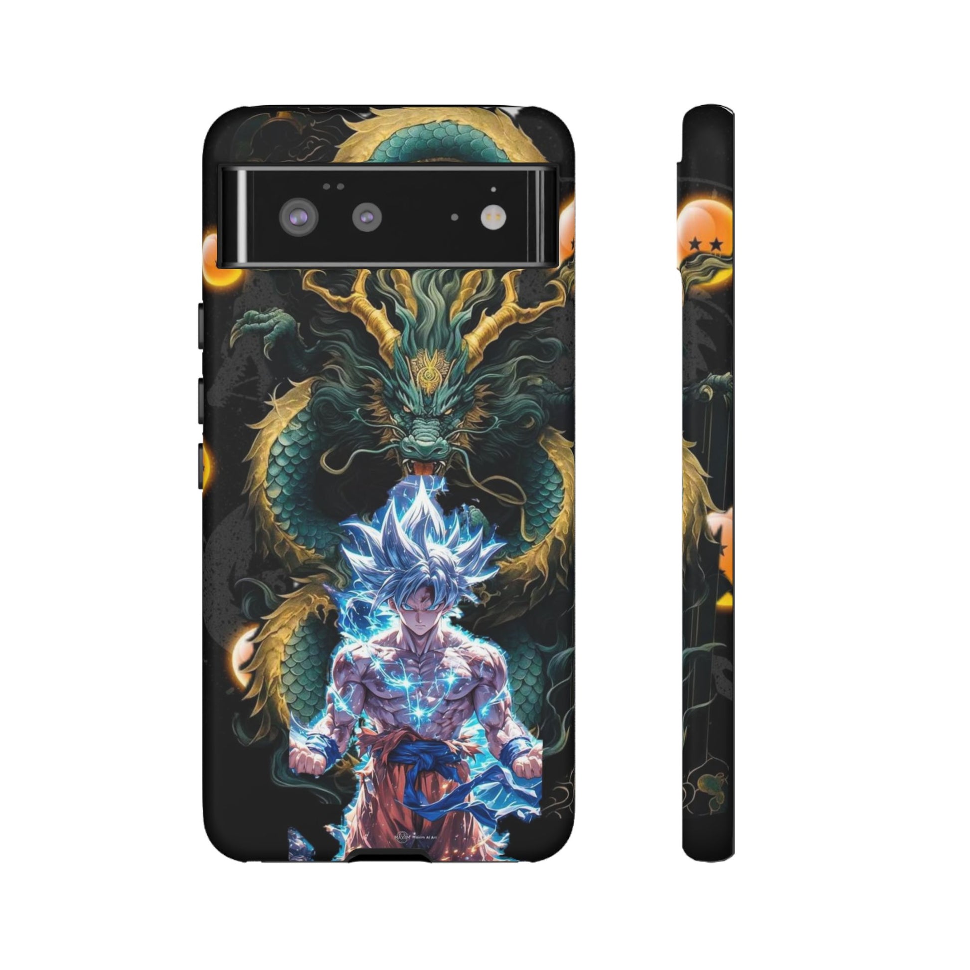 Anime Goku x Shenron Dragonball Z Tough Cases for iPhones, Samsung, and Pixel