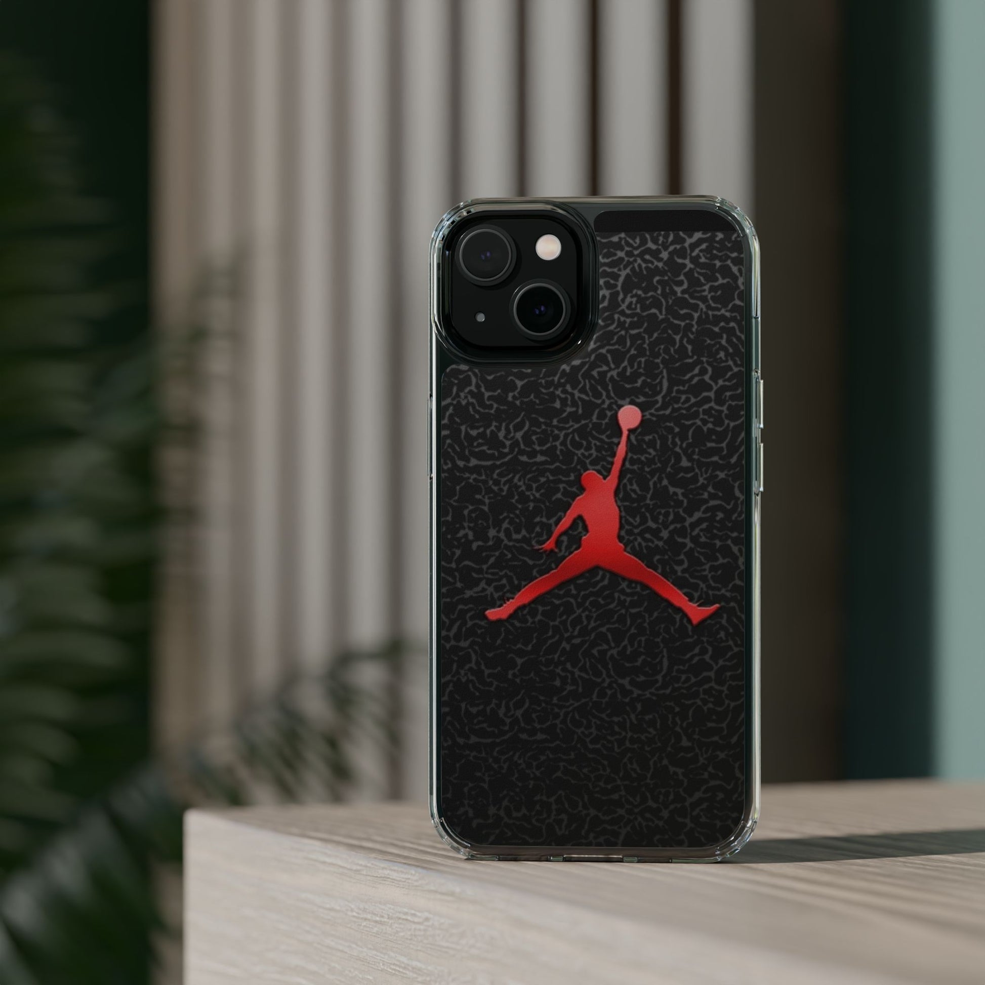 Jump Man Basketball style  Clear Phone Cover