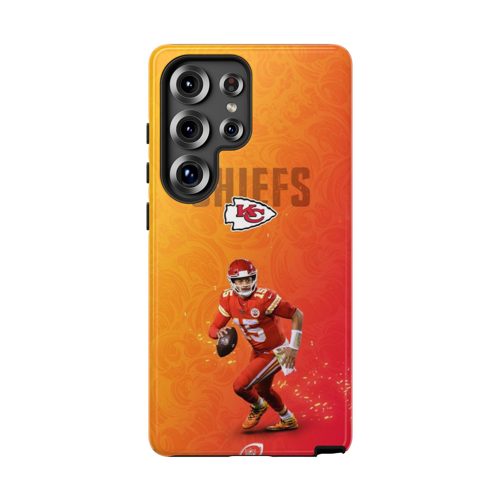 Kansas City Chiefs Patrick Mahomes Football Tough Cases for iPhones, Samsung, and Pixel