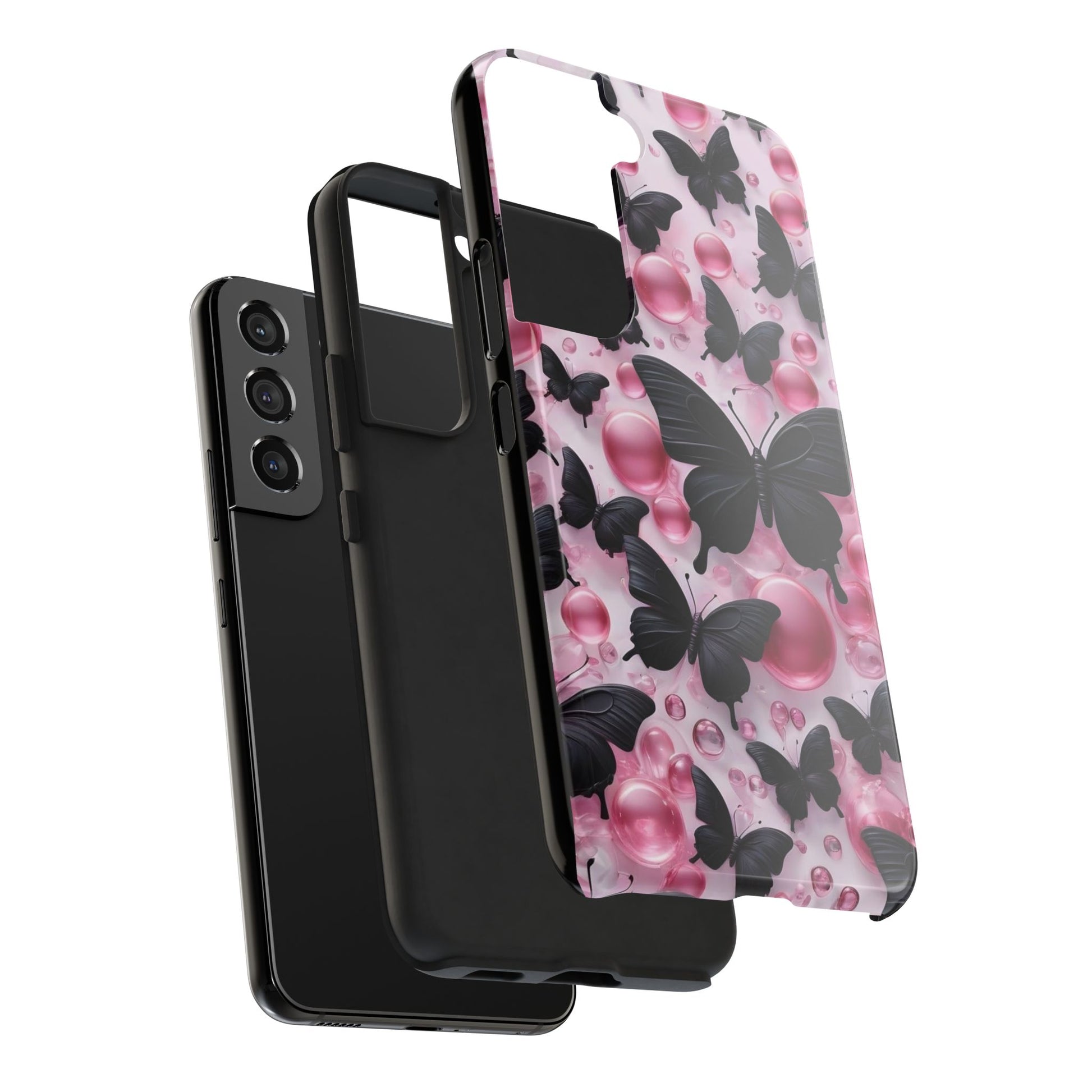 Pearls and Butterflies Theme Phone Cases for iPhones & Samsung Phones