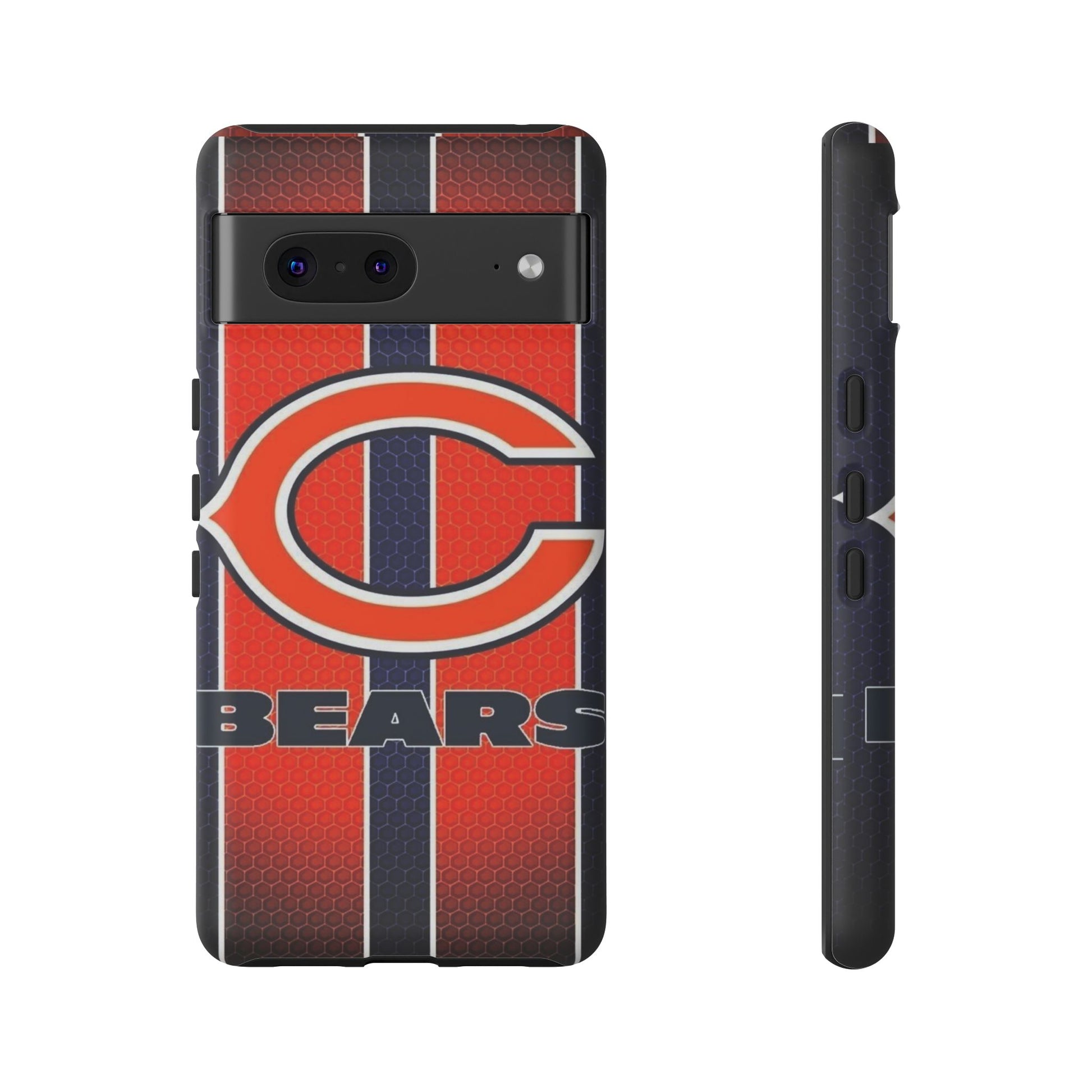 Chicago Bears Stripes Football Phone Case, Tough Cases for iPhones, Samsung, and Pixel
