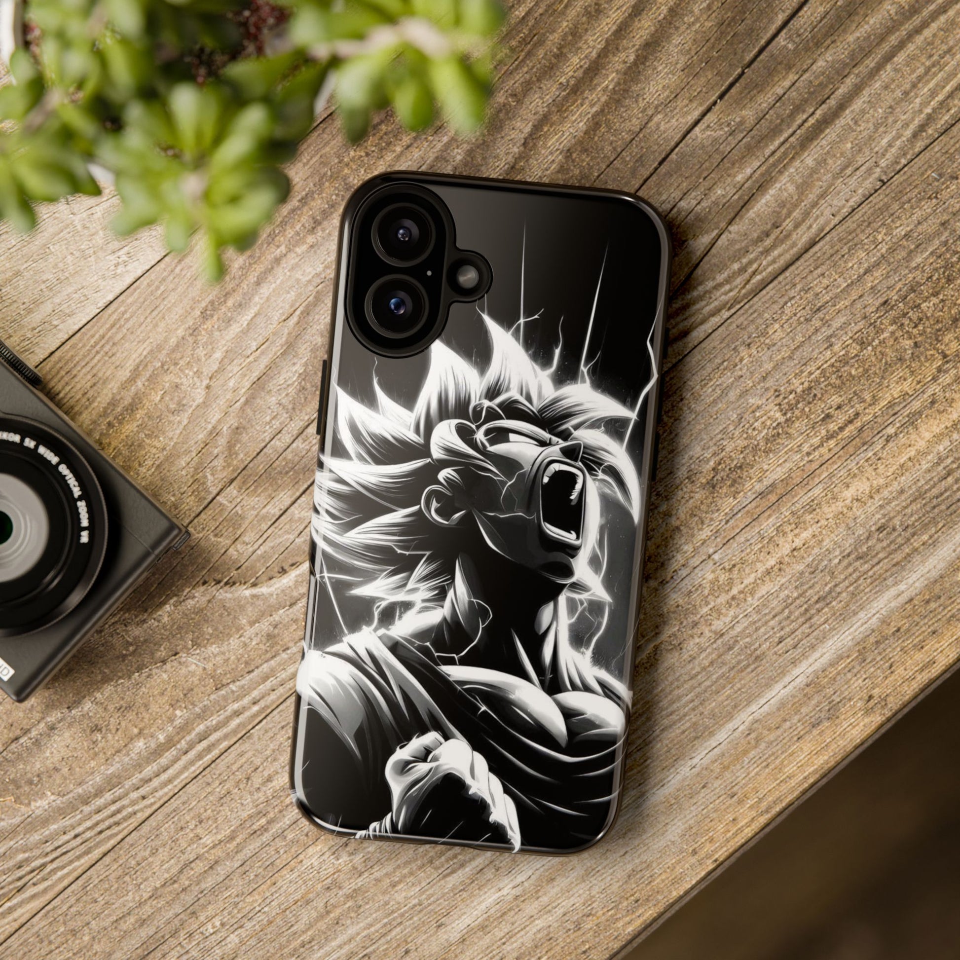 Anime Saiyan Rage Dragon ball Z Tough Cases for iPhones, Samsung, and Pixel