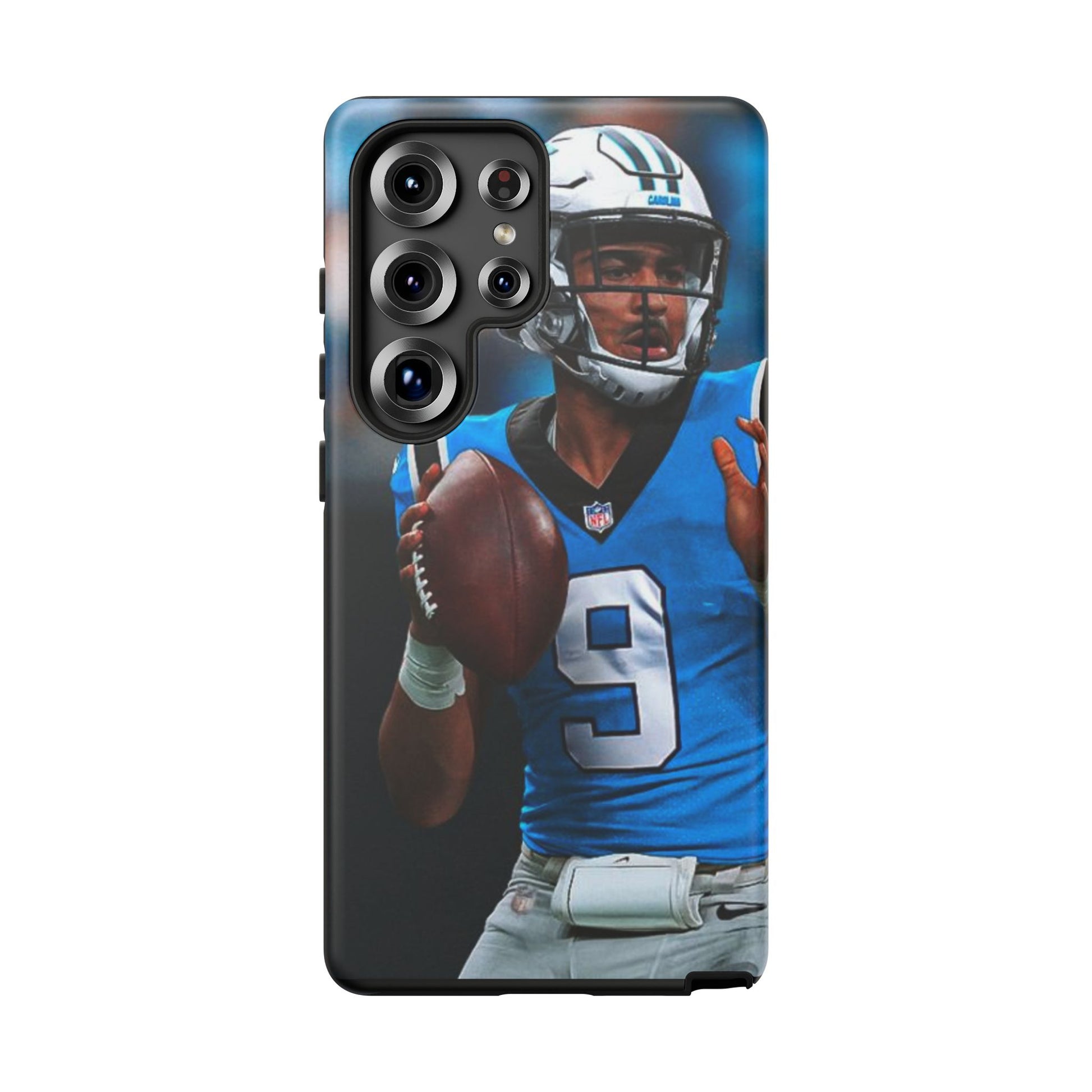 Carolina Panthers Bryce Young Football Tough Cases for iPhones, Samsung, and Pixel