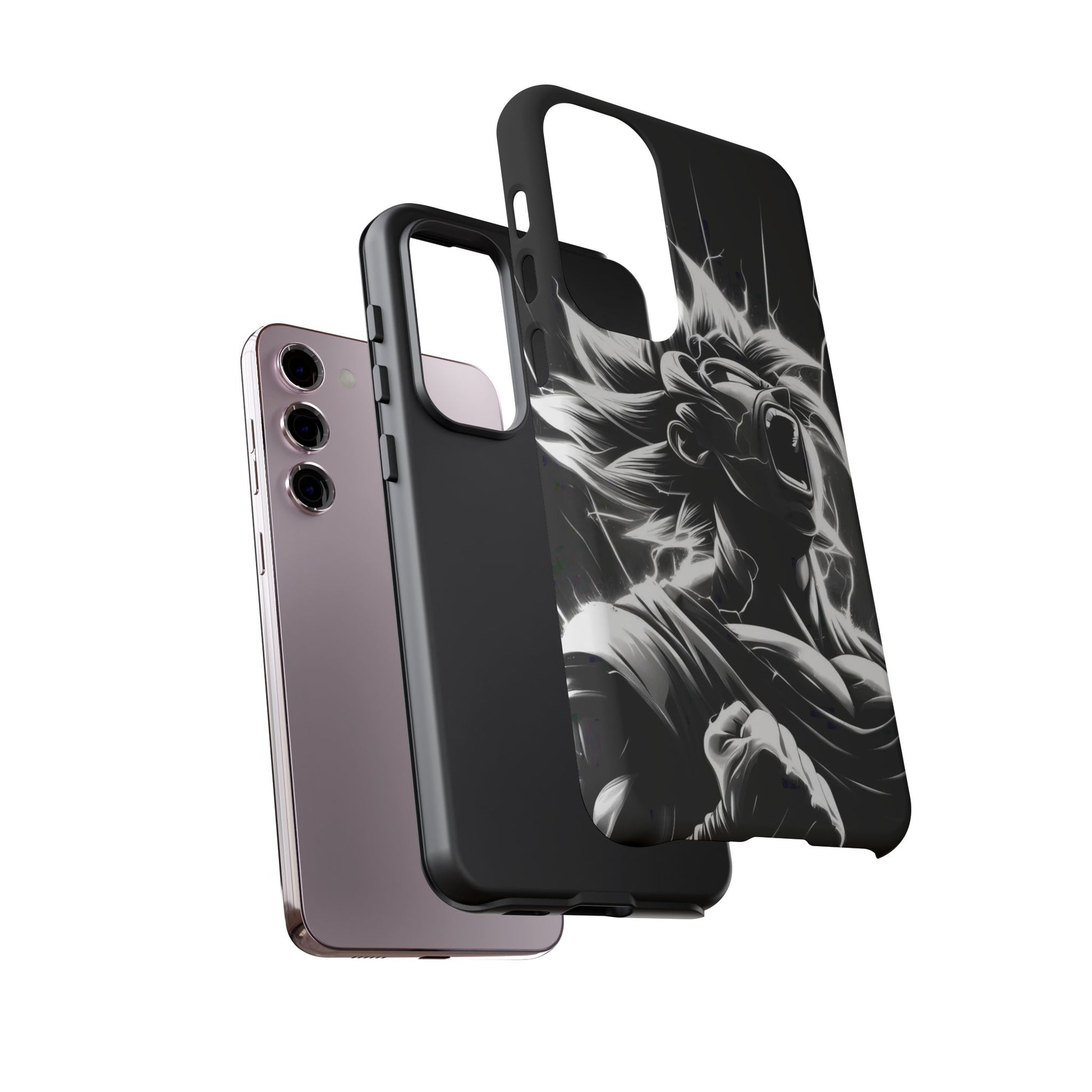 Anime Saiyan Rage Dragon ball Z Tough Cases for iPhones, Samsung, and Pixel