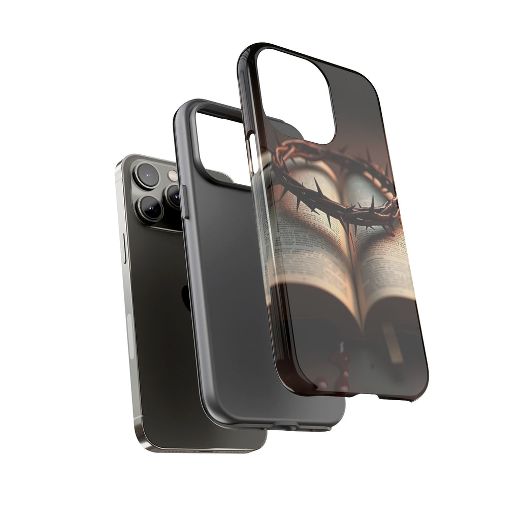 Crown of Thorns and Bible Christian Tough Cases for iPhones, Samsung, and Pixel