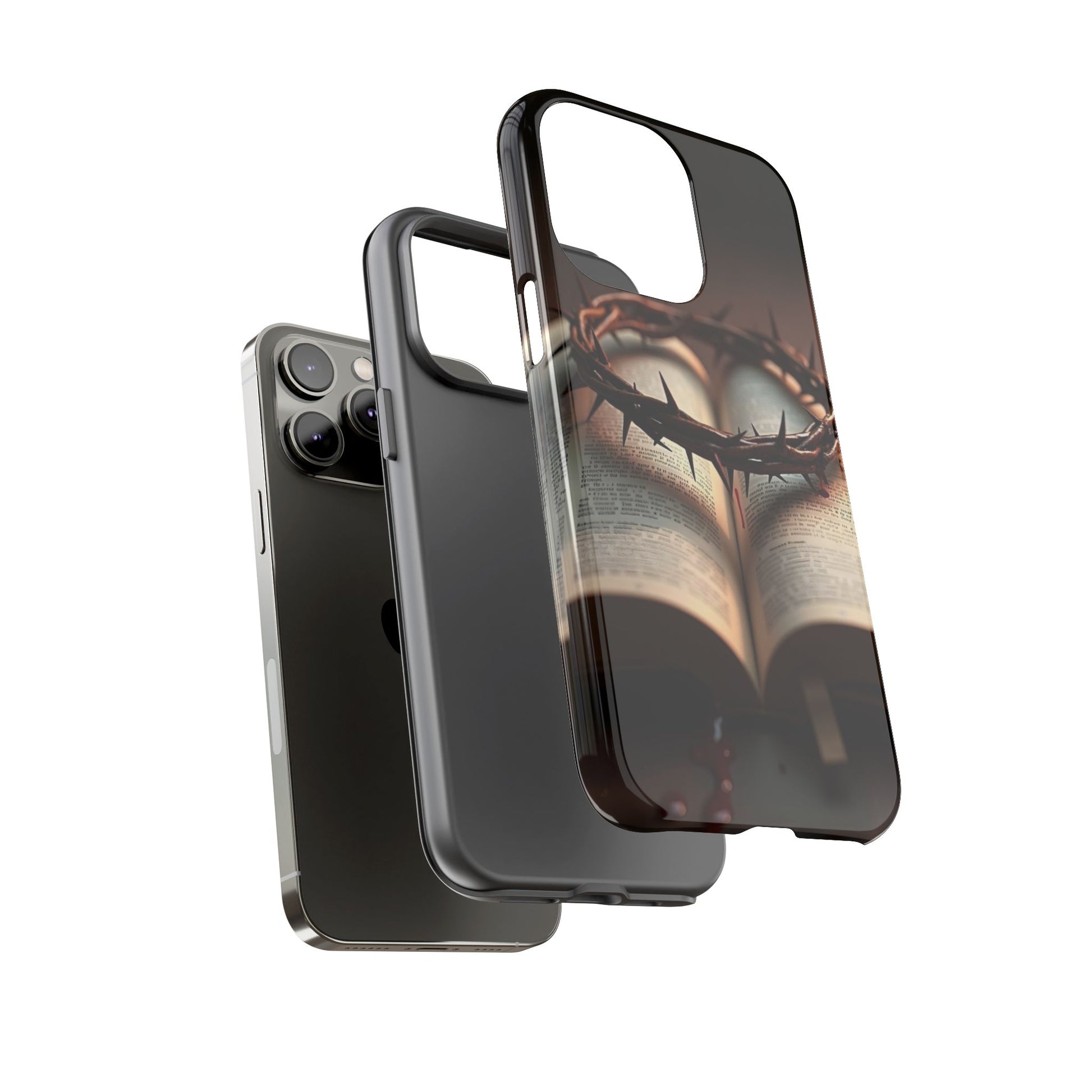Crown of Thorns and Bible Christian Tough Cases for iPhones, Samsung, and Pixel