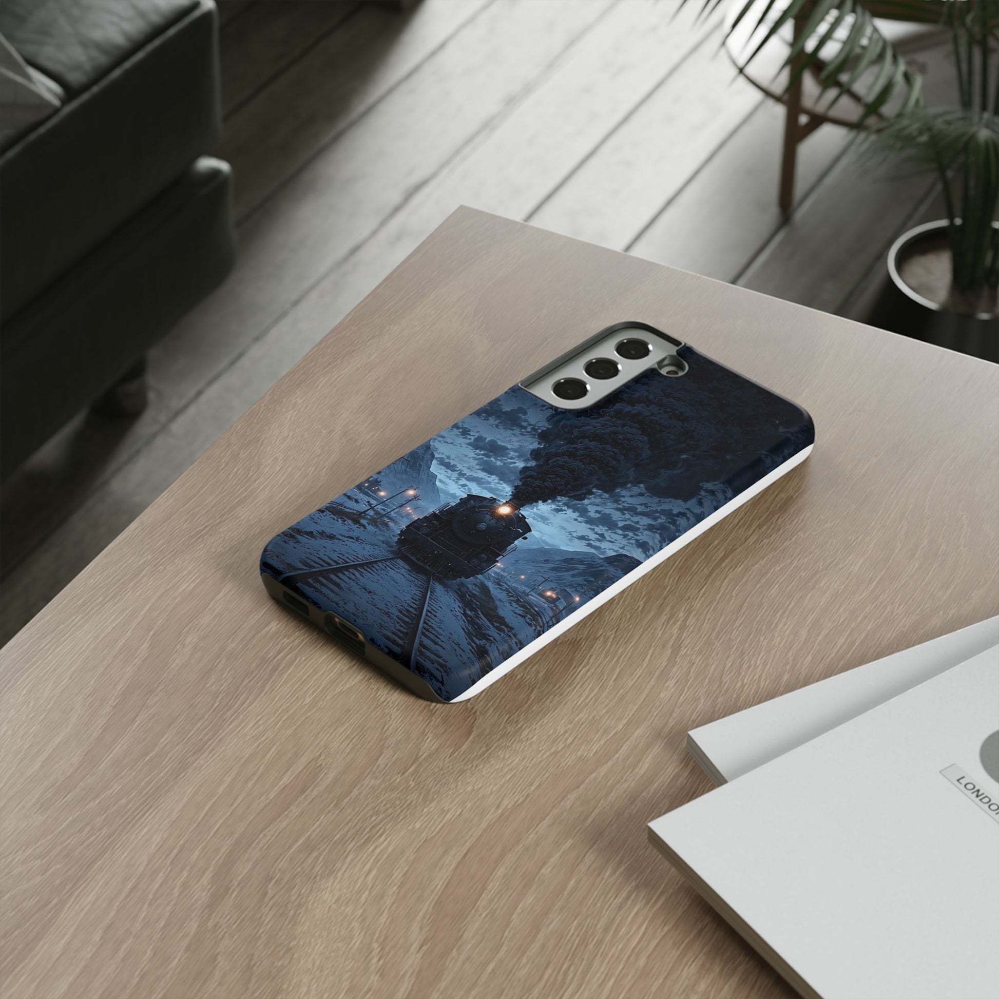 Steam Engine Train Themed Tough Cases for iPhones, Samsung, and Pixel