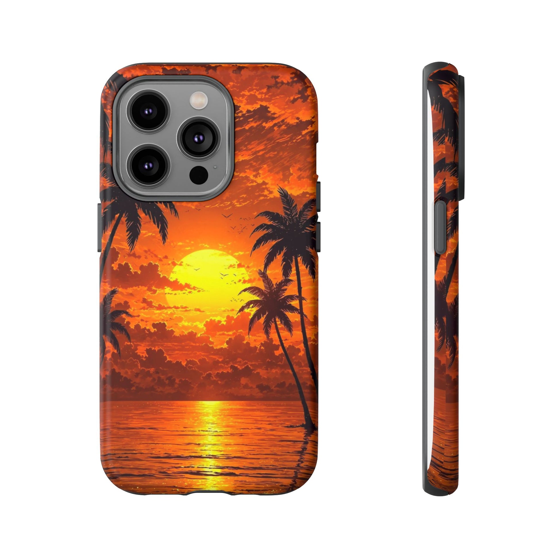 Beautiful Beach Sunset Tough Cases for iPhones, Samsung, and Pixel