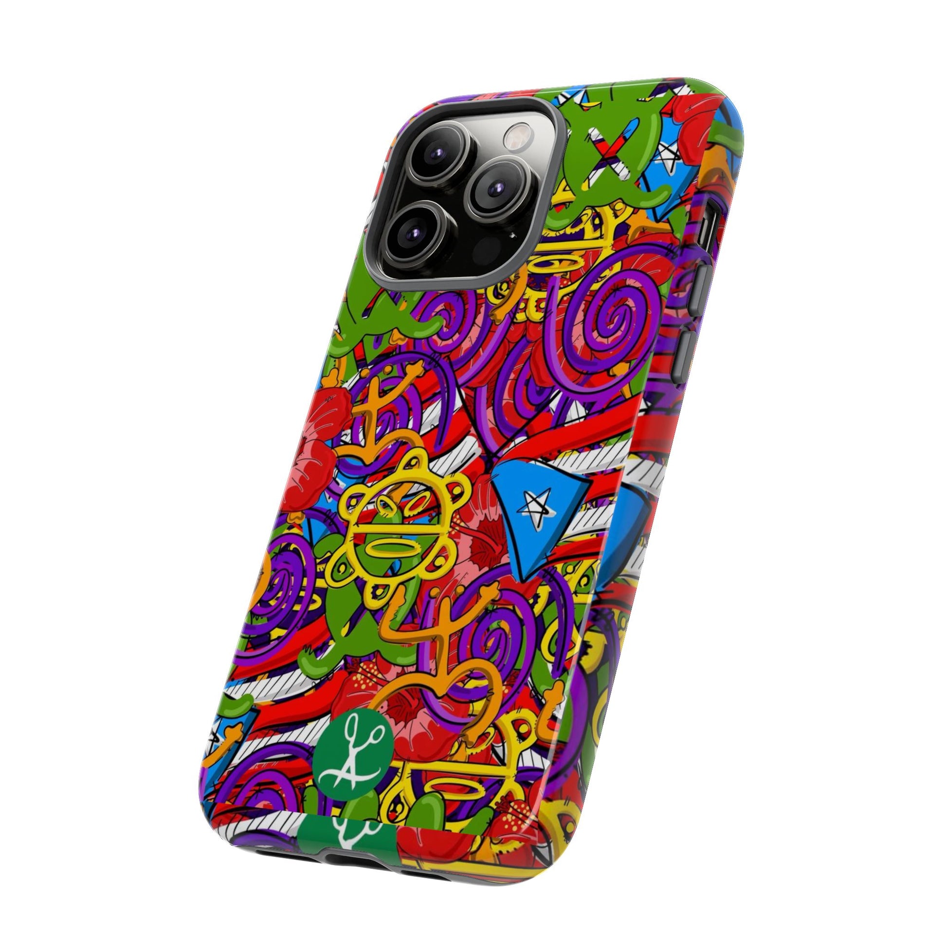 Puerto Rico Taino Tribal Art Tough Cases for iPhones, Samsung, and Pixel