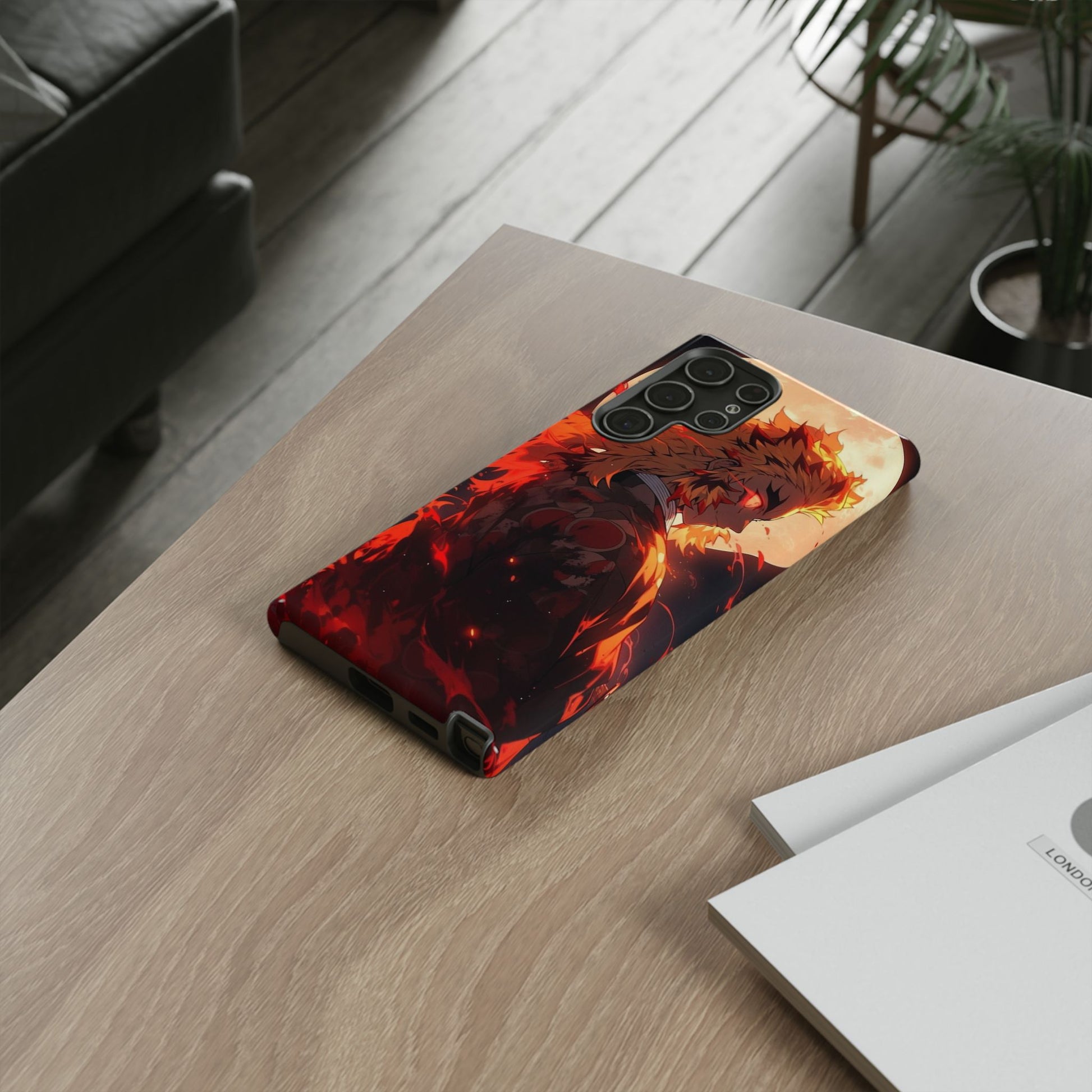 Demon Sl;ayer Rengoku Anime Phone Case, Tough Cases for iPhones, Samsung, and Pixel