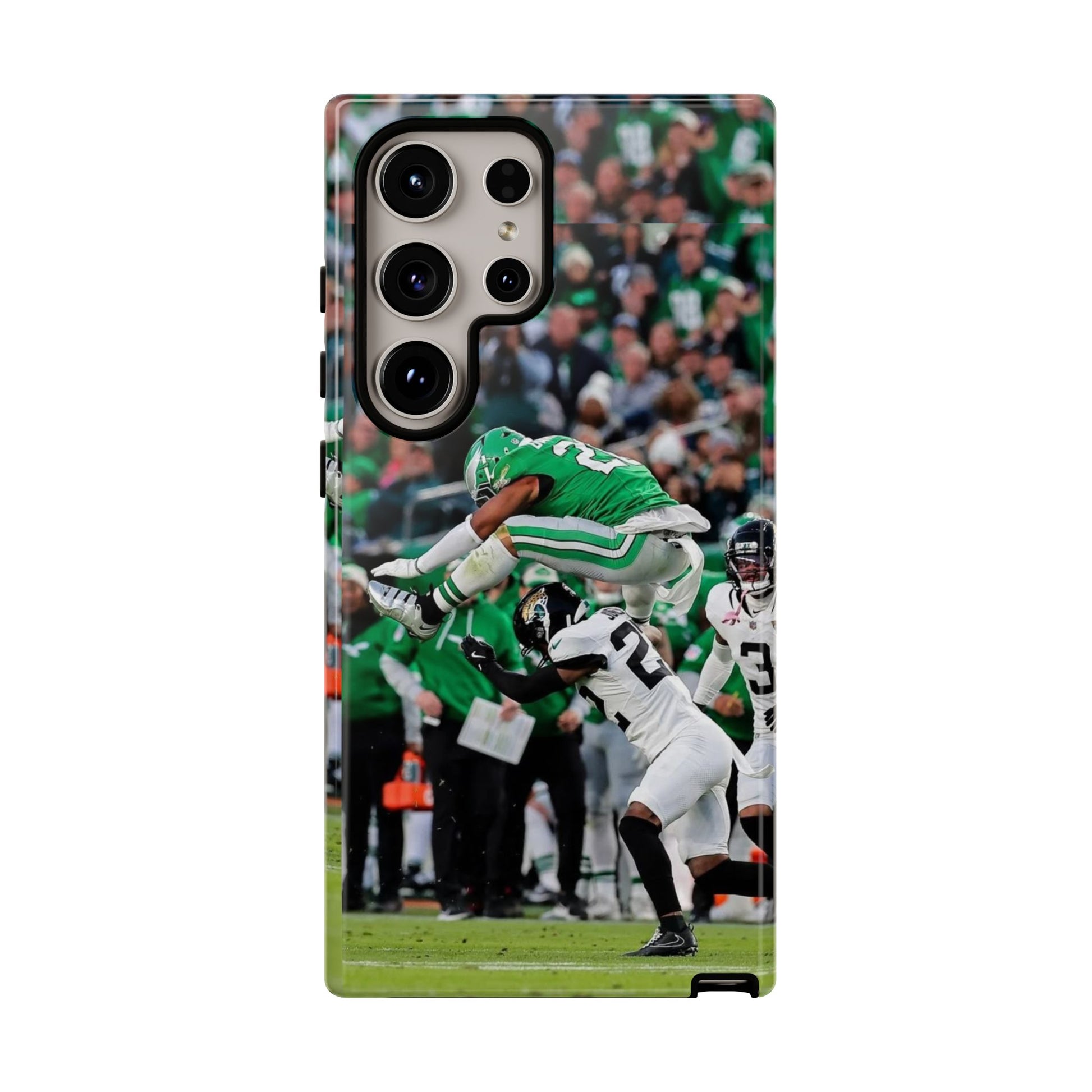 Saquon Barkley The Huddle Eagles Football Tough Cases for iPhones, Samsung, and Pixel