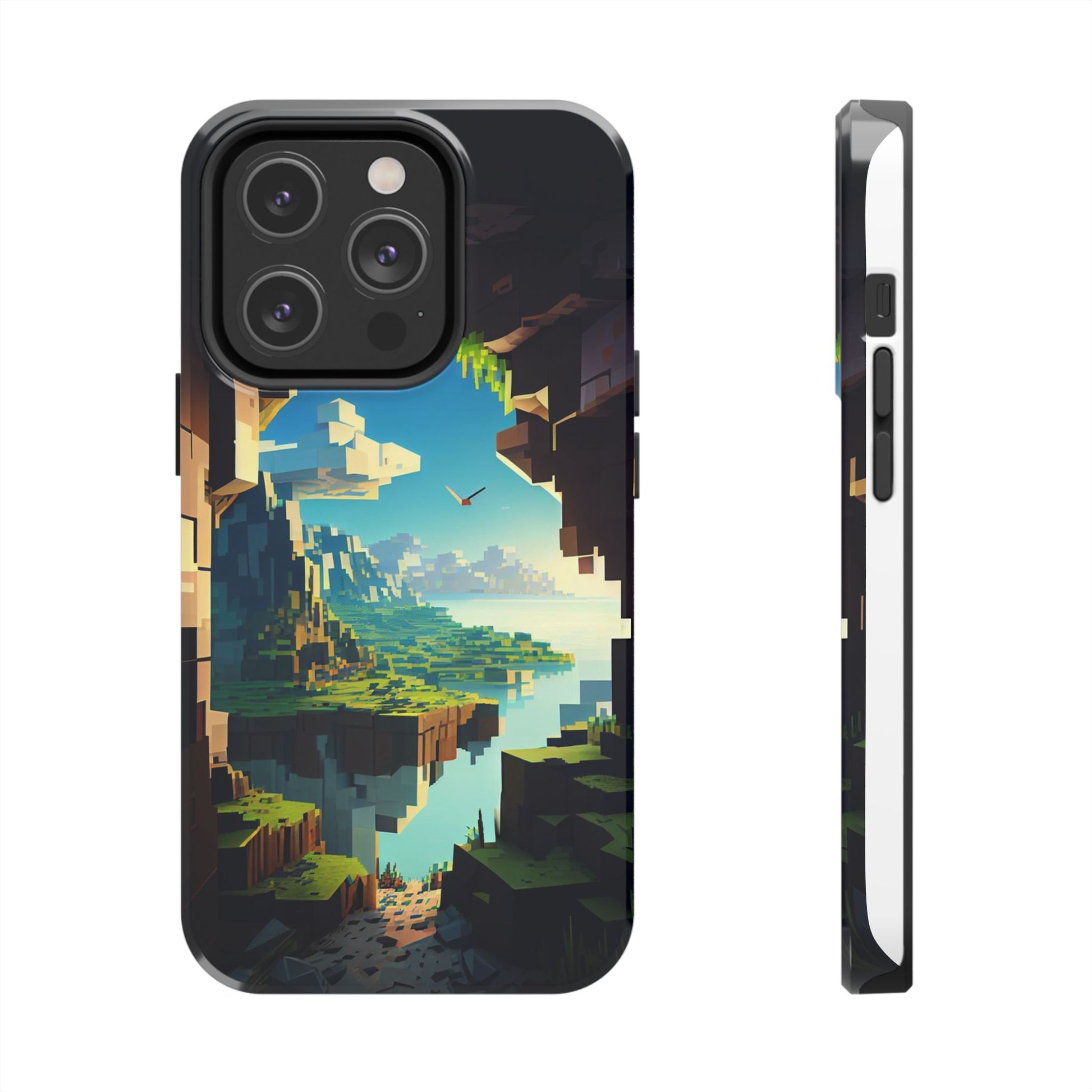World of Minecraft Tough Phone Cases for Iphones & Samsung Phones Durable