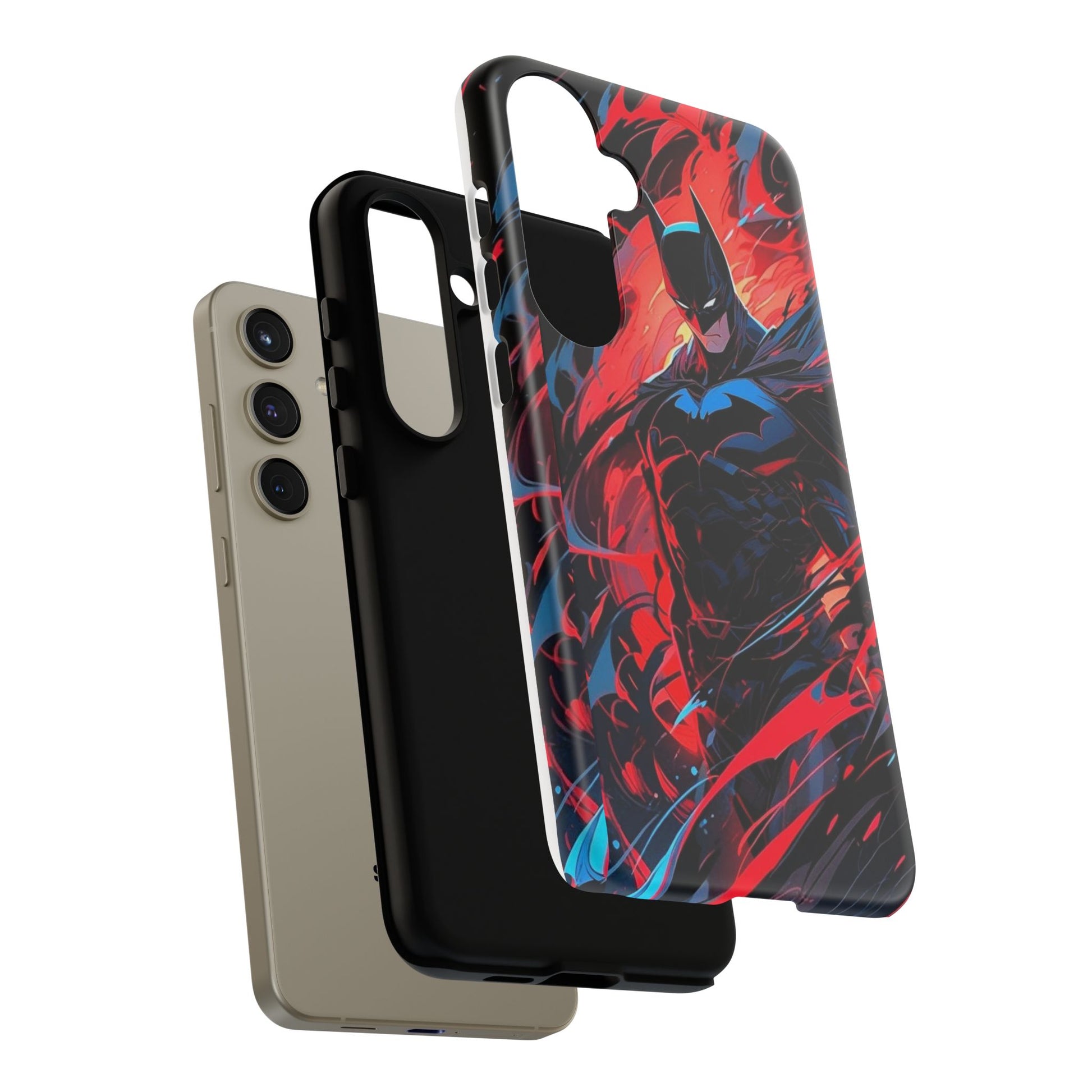 The Dark Knight Batman Art Tough Cases for iPhones, Samsung, and Pixel