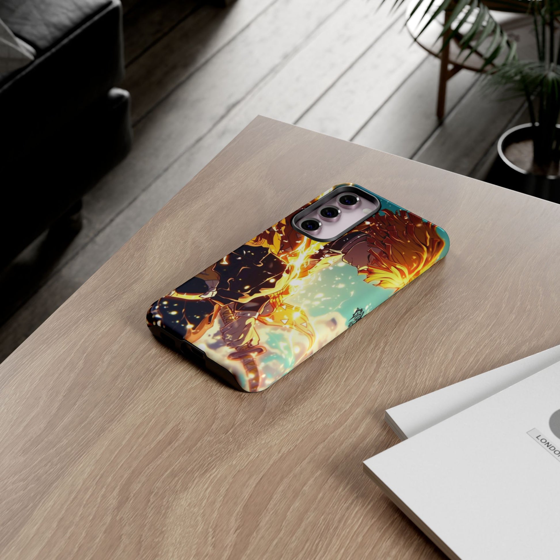 Demon Slayer Zenitsu Anime Theme Phone Case, Tough Cases for iPhones, Samsung, and Pixel