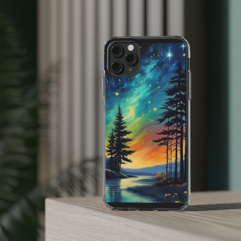 Starry Night Style Forest Art Iphone, Samsung case