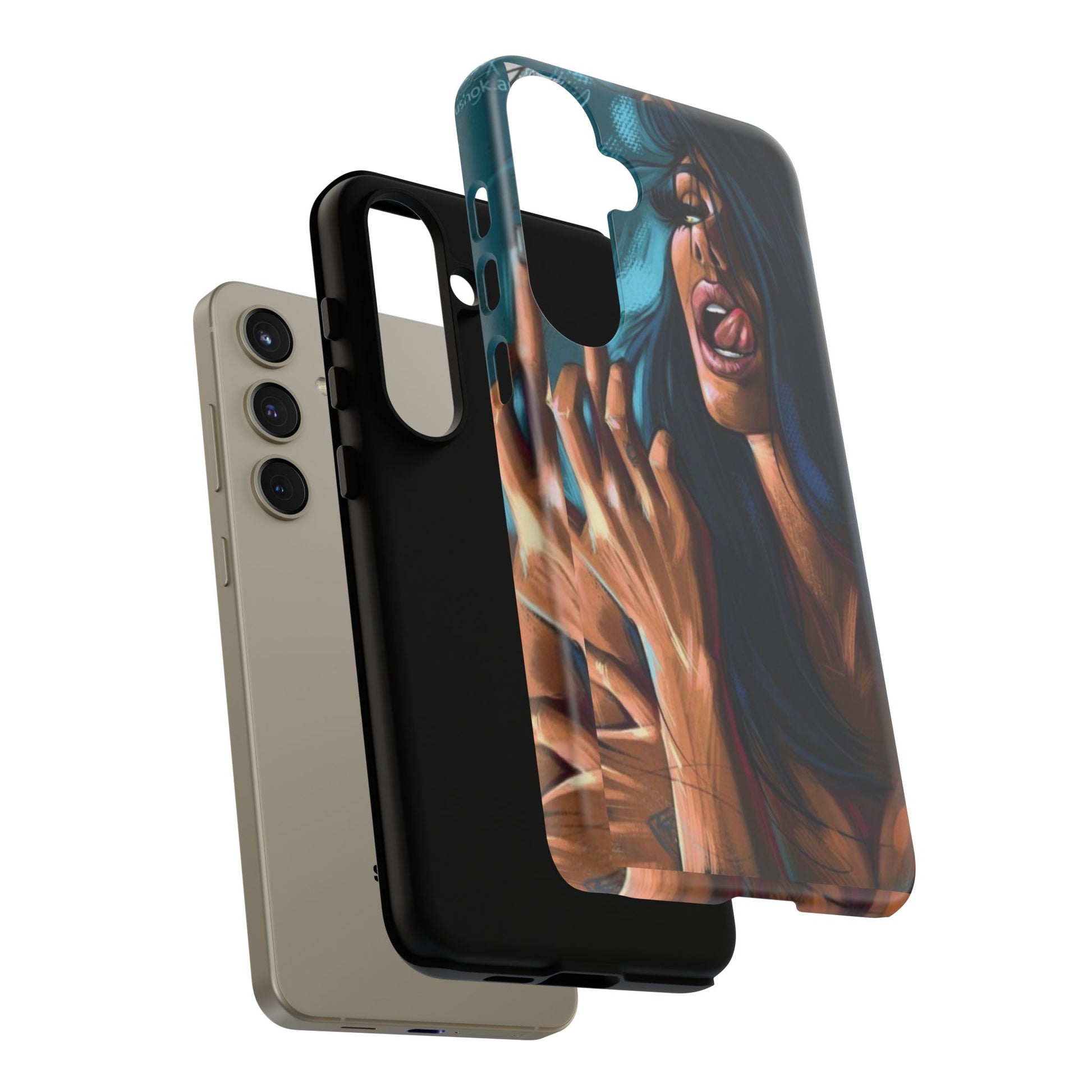 Tough Girl Theme Urban Design Cases for iPhones, Samsung, and Pixel