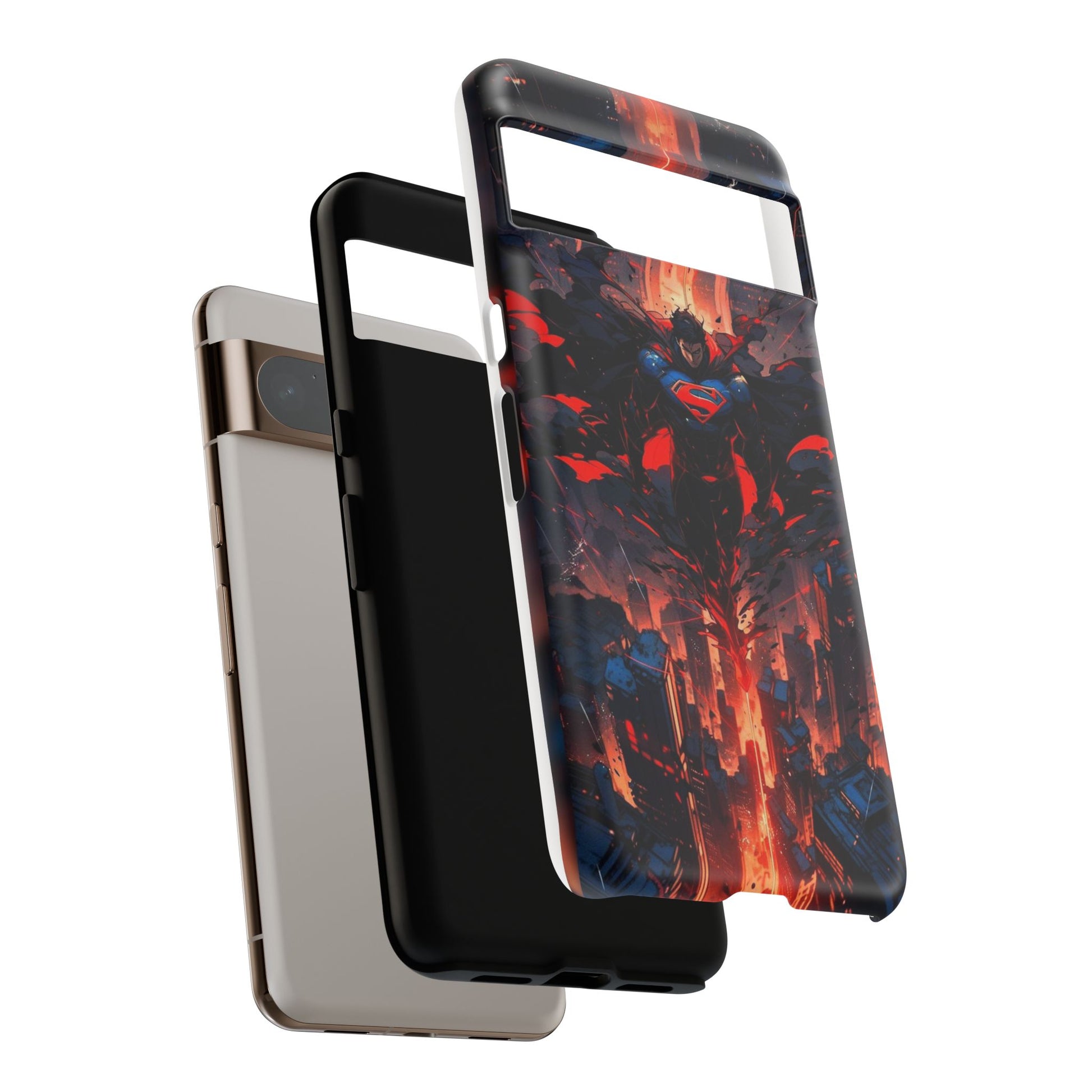 Anime Superman Tough Cases for iPhones, Samsung, and Pixel