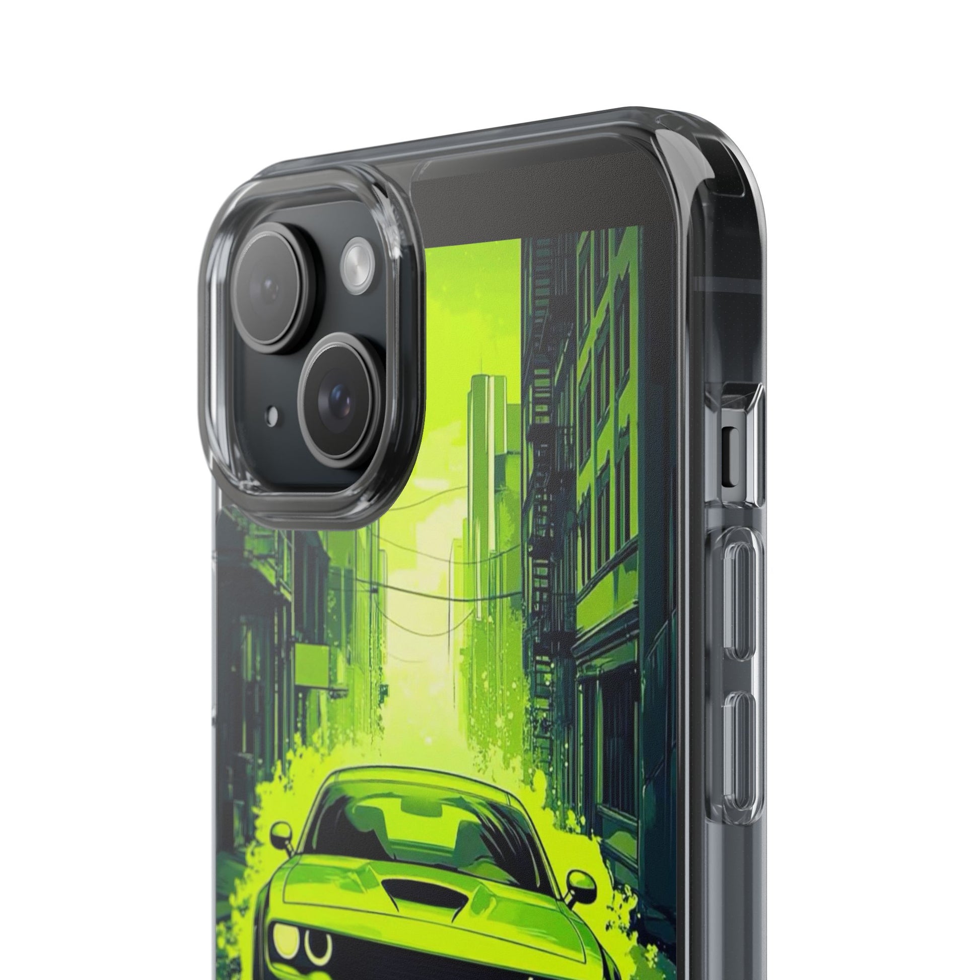 Neon Dodge Challenger Hellcat Phone case for Select Iphones and Samsung phones