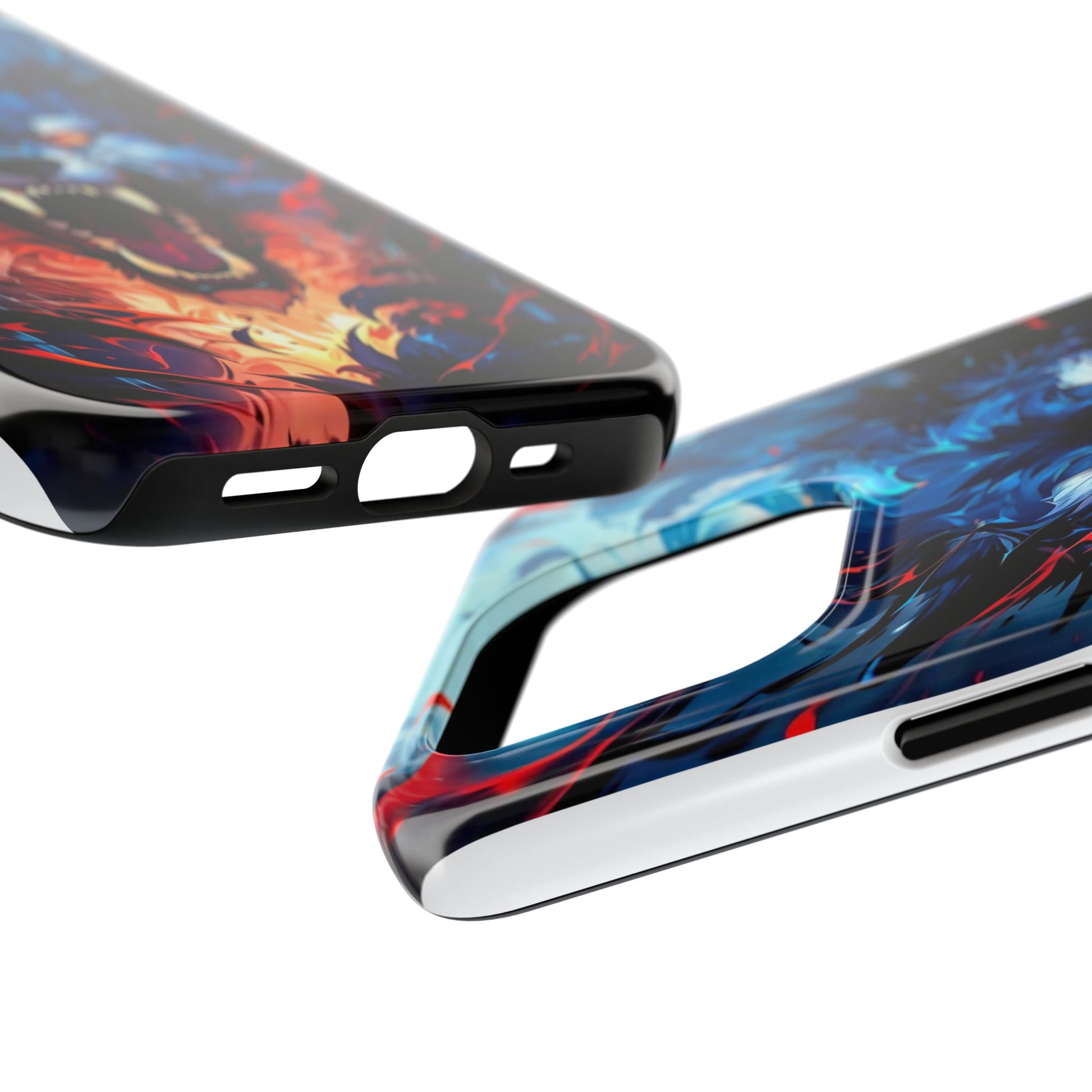 Aggressive Wolf Art Themed Tough Phone Cases for Iphones & Samsung Phones