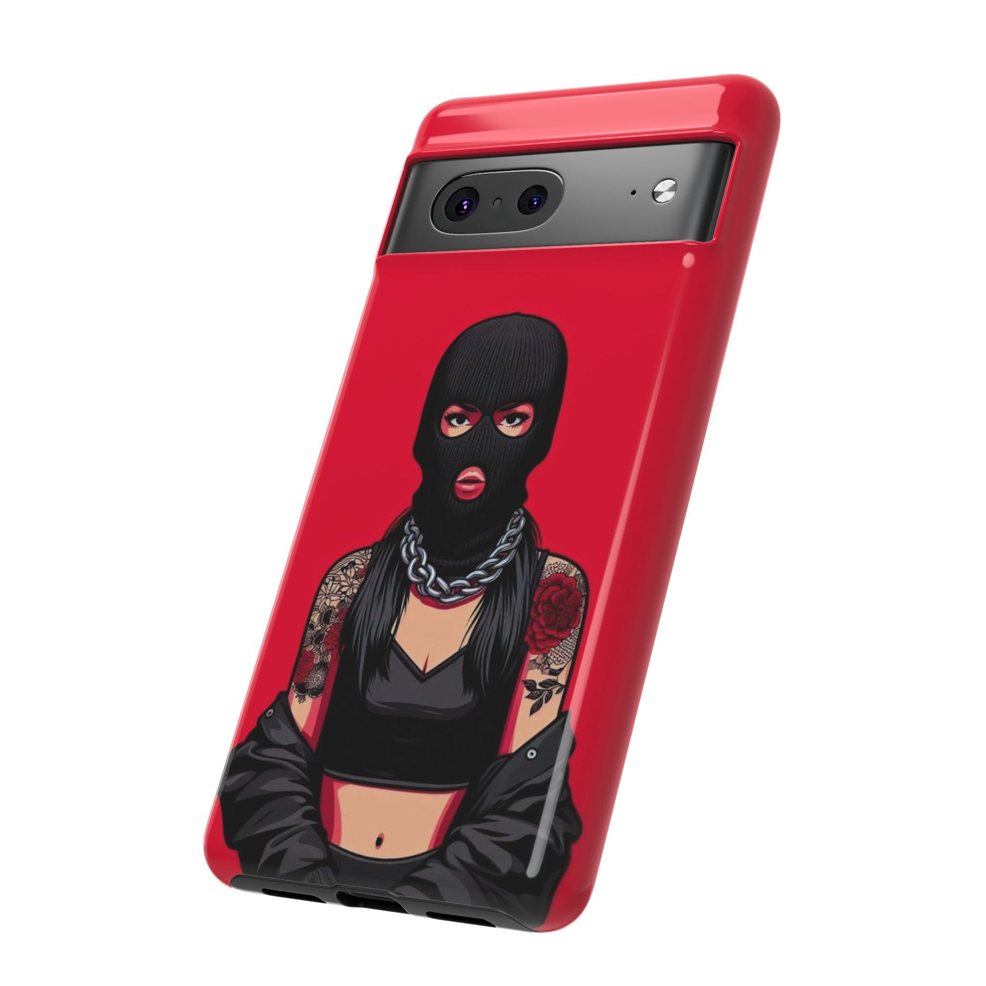 Thug Girl Red Design Tough Cases for iPhones, Samsung, and Pixel