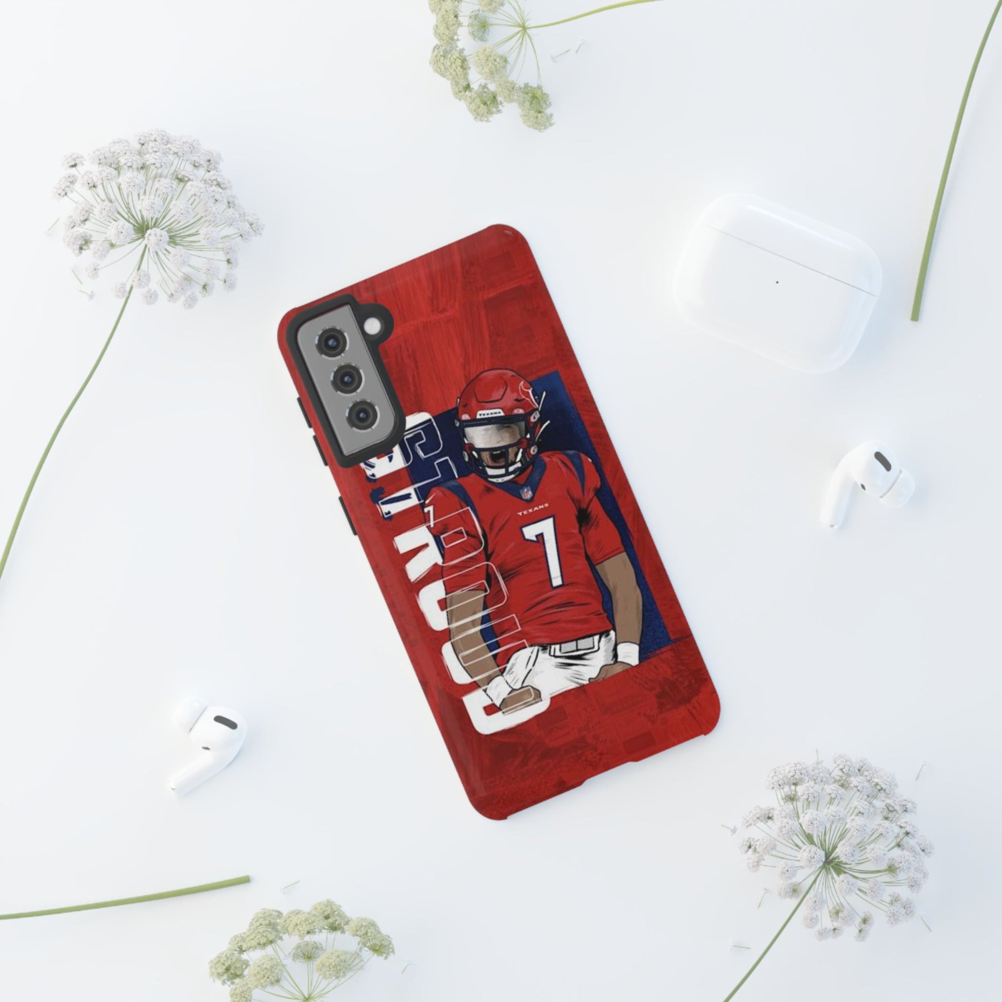 Houston Texans Football CJ Stroud Tough Cases for iPhones, Samsung, and Pixel