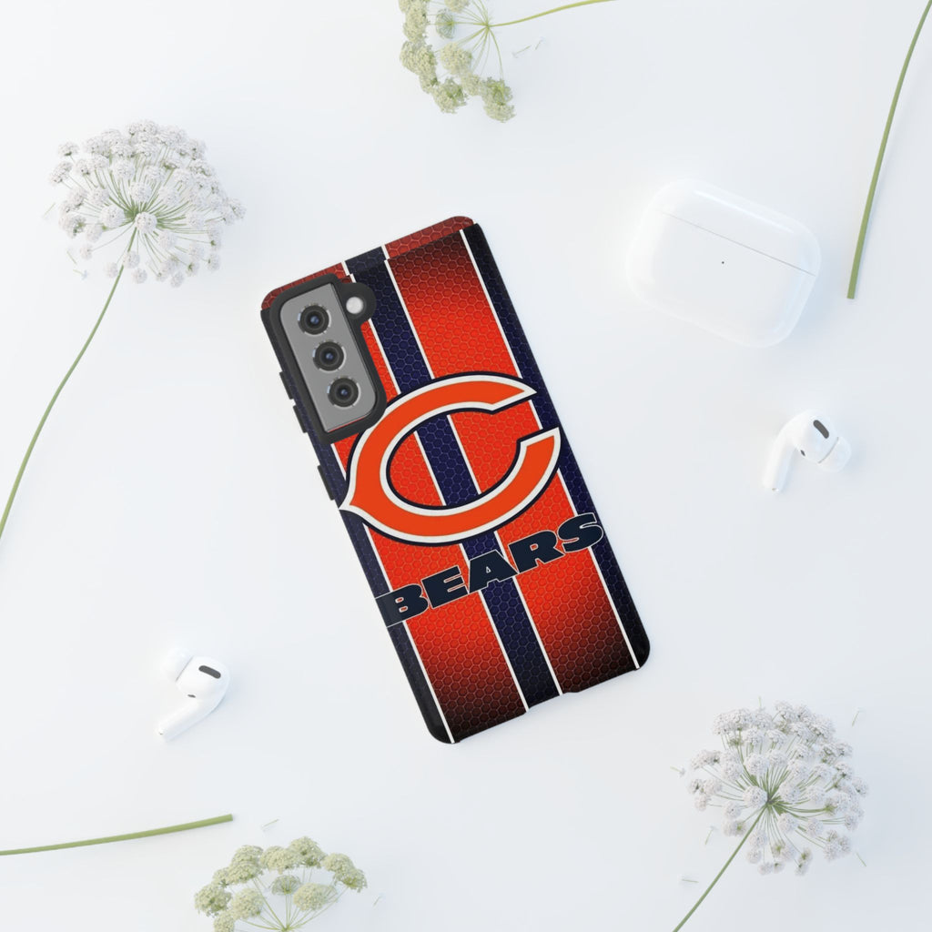 Chicago Bears Stripes Football Phone Case, Tough Cases for iPhones, Samsung, and Pixel