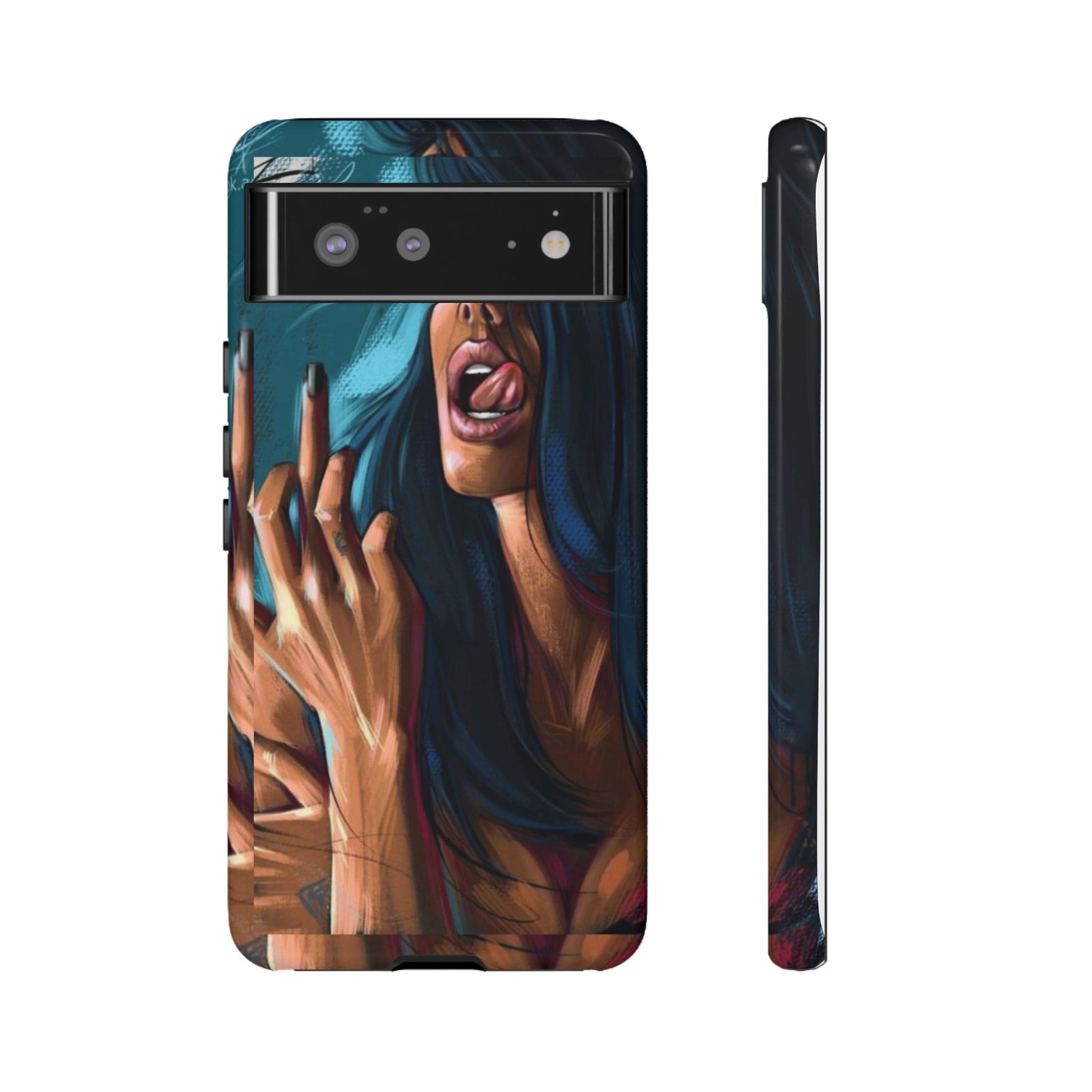 Tough Girl Theme Urban Design Cases for iPhones, Samsung, and Pixel
