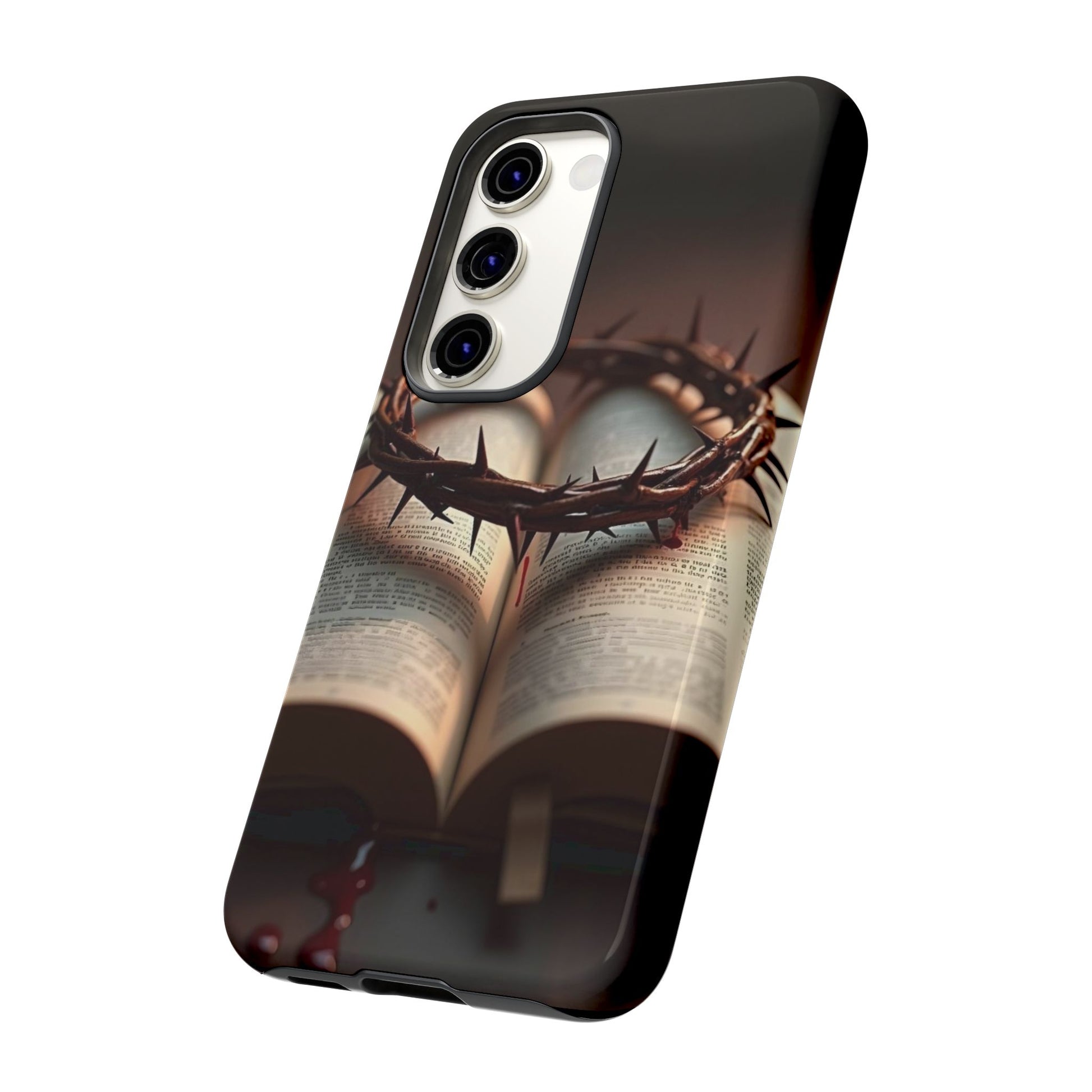Crown of Thorns and Bible Christian Tough Cases for iPhones, Samsung, and Pixel