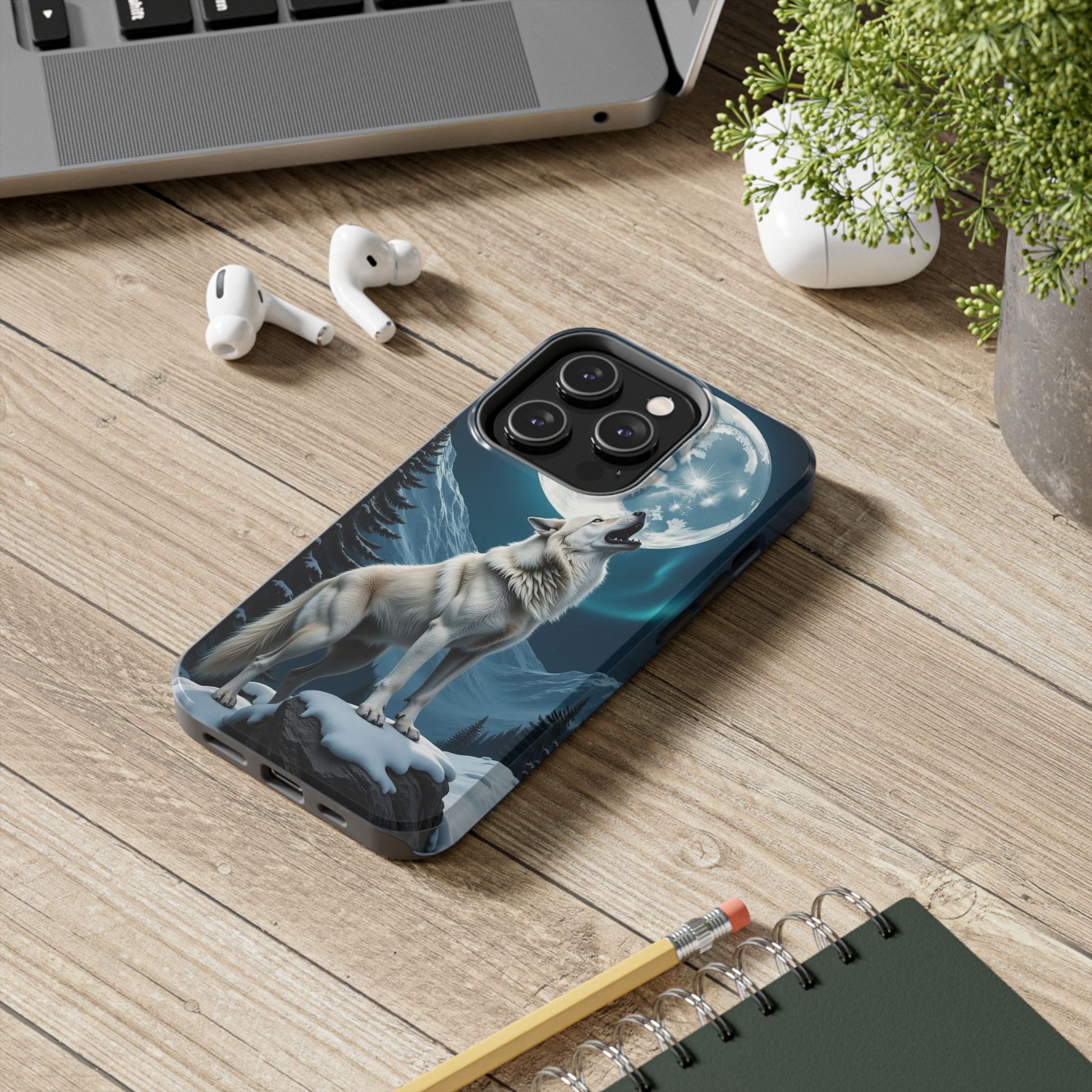 Howling Wolf Theme Phone Cases for iPhones & Samsung Phones