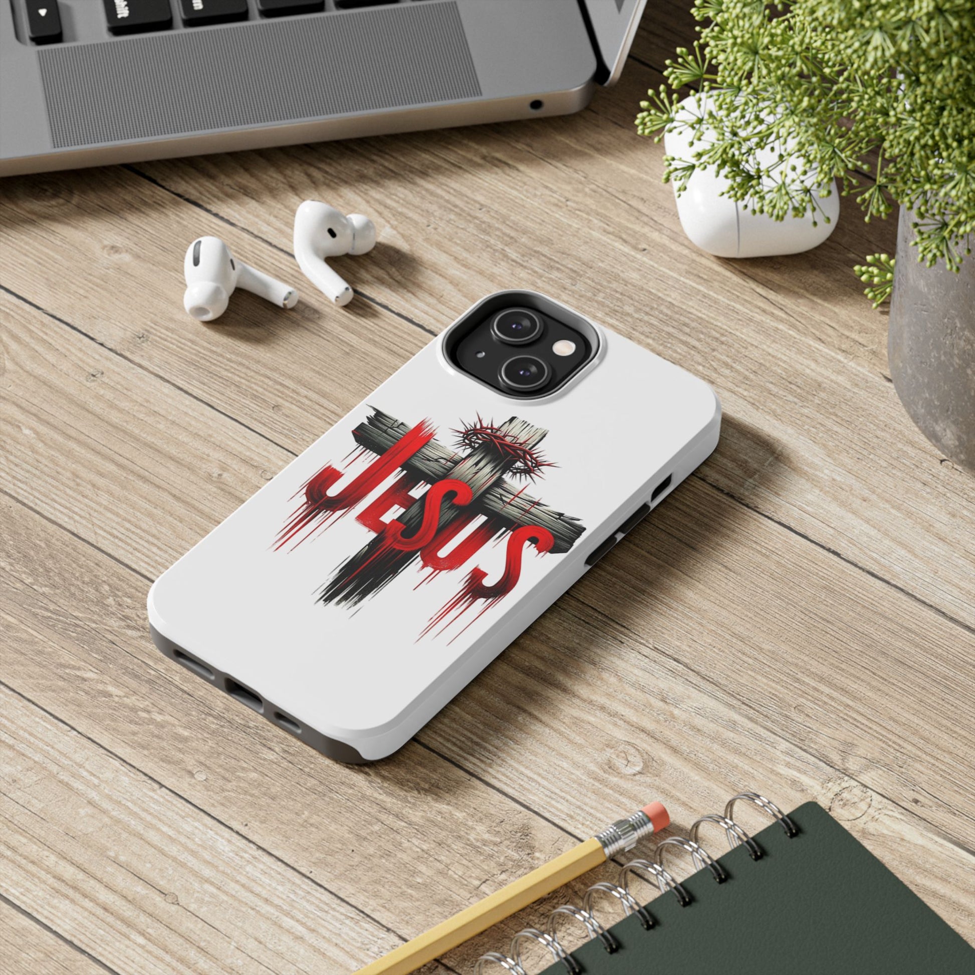 Jesus Cross and Crown Christian Theme Phone Cases for iPhones & Samsung Phones