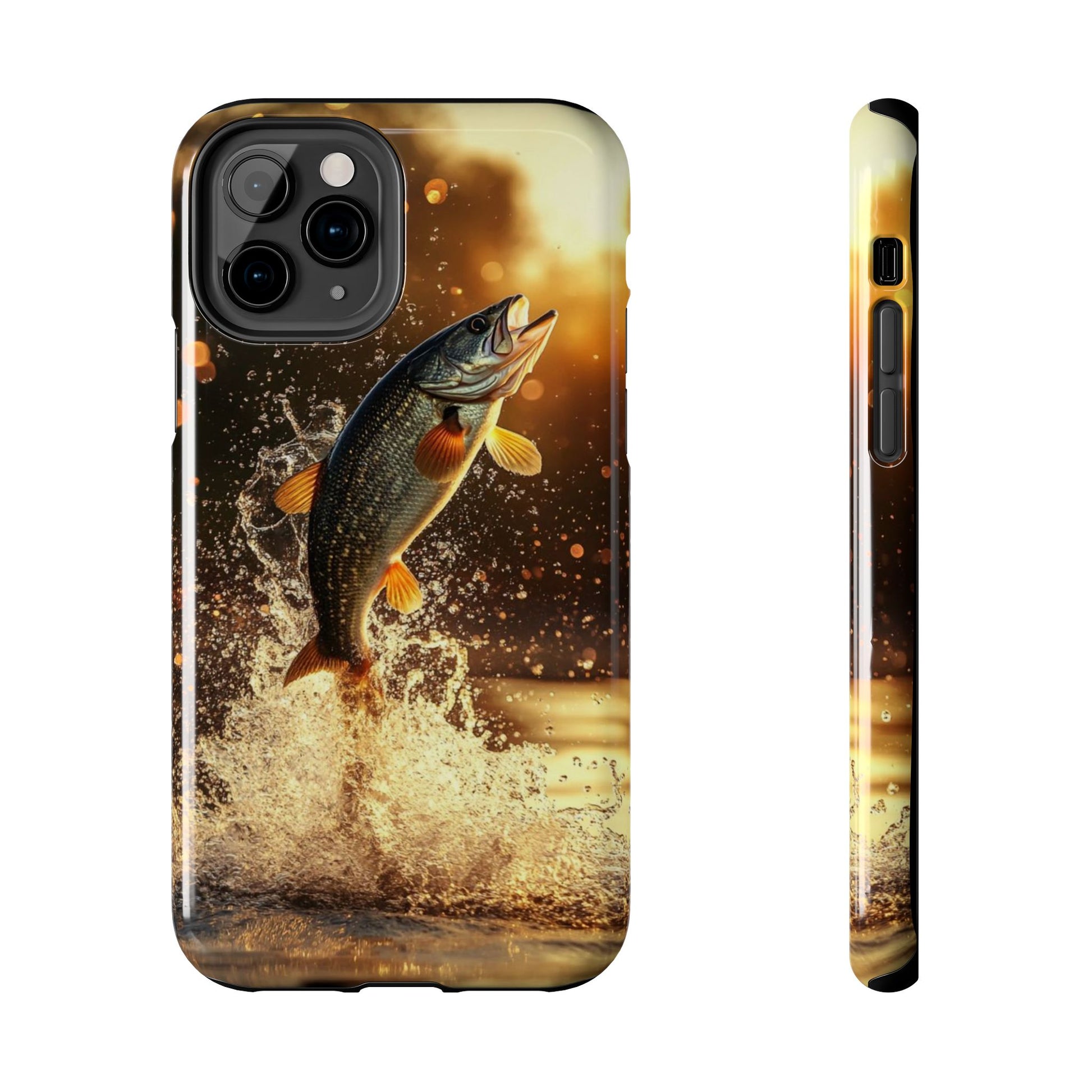 Jumping Bass Fish Theme Phone Cases for iPhones & Samsung Phones