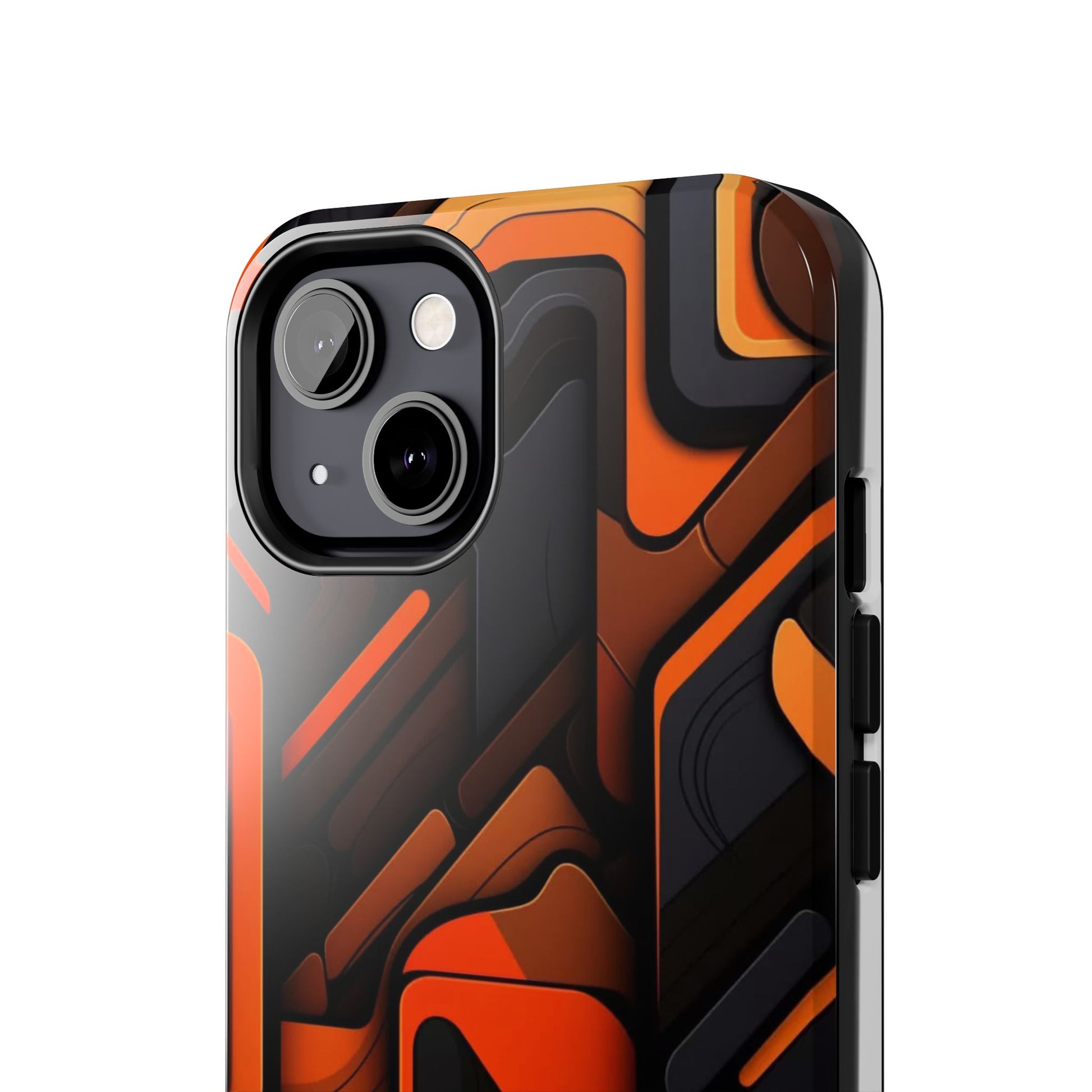Orange Abstract Art Design Phone Case for Select iPhones & Samsung Galaxy Phones