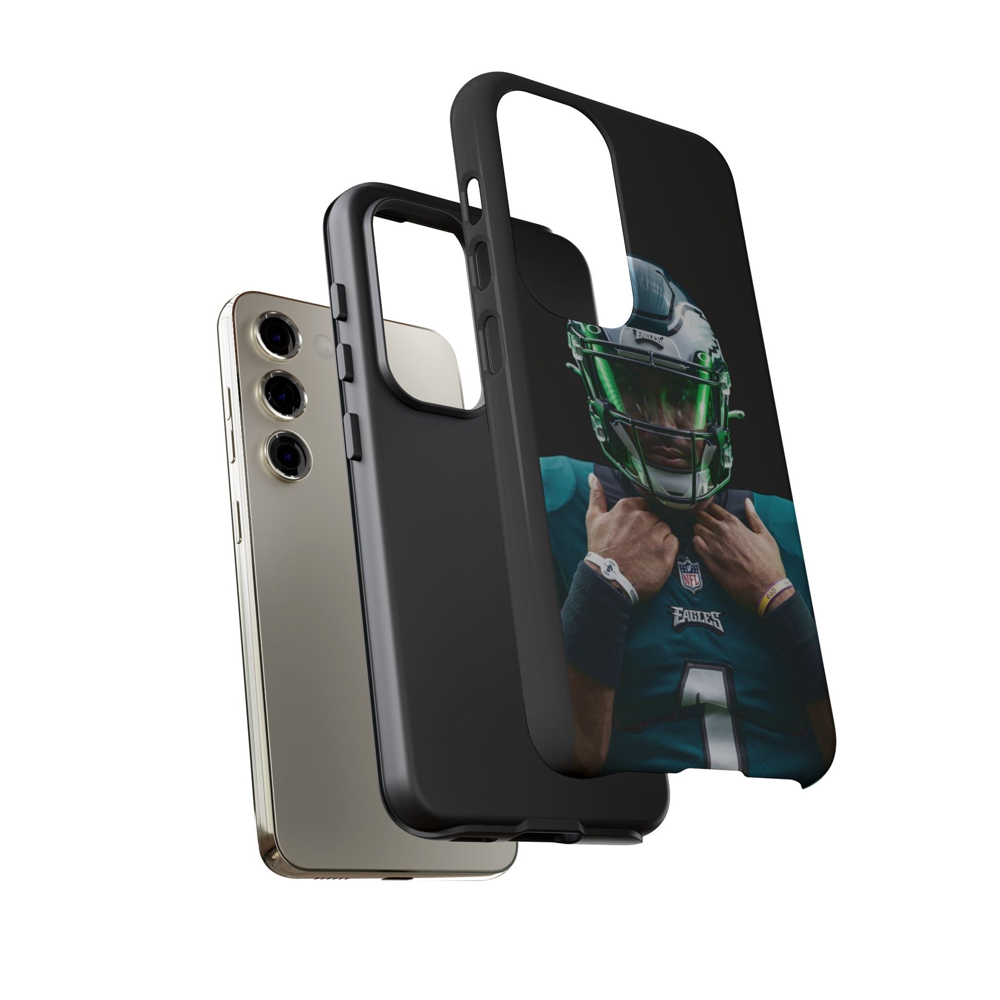 Eagles Football Jalen Hurts Tough Cases for iPhones, Samsung, and Pixel